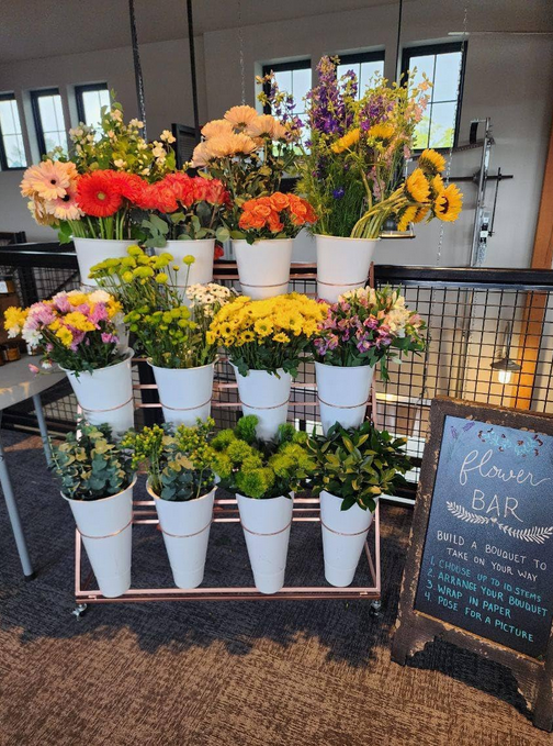 Flower  Cart Gold Display Stand