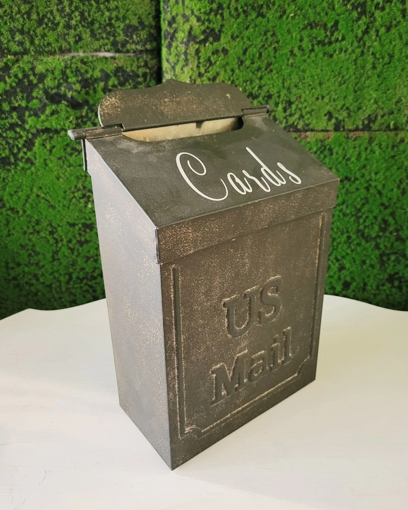 Charcoal Metal Mail Box Cards Box