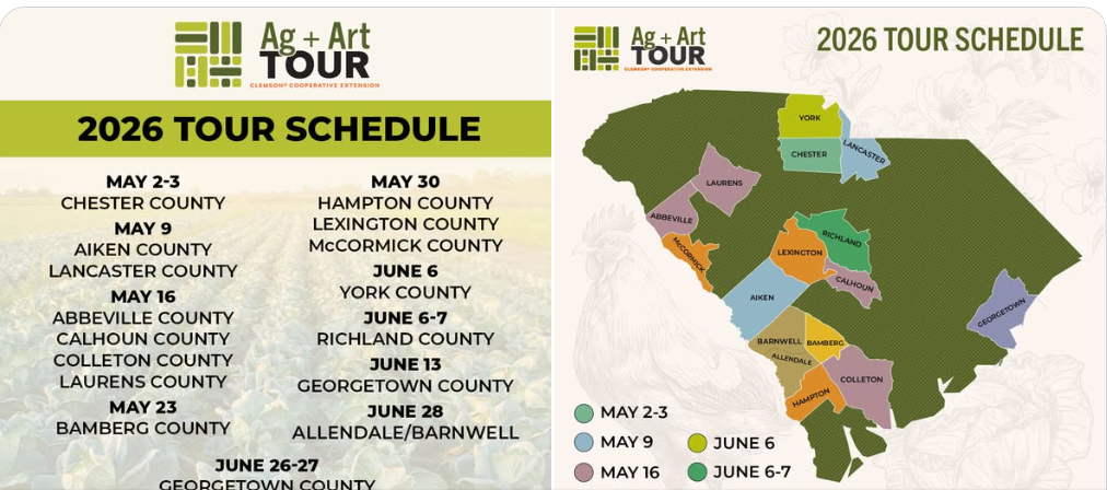 AG + ART TOUR OF SOUTH CAROLINA