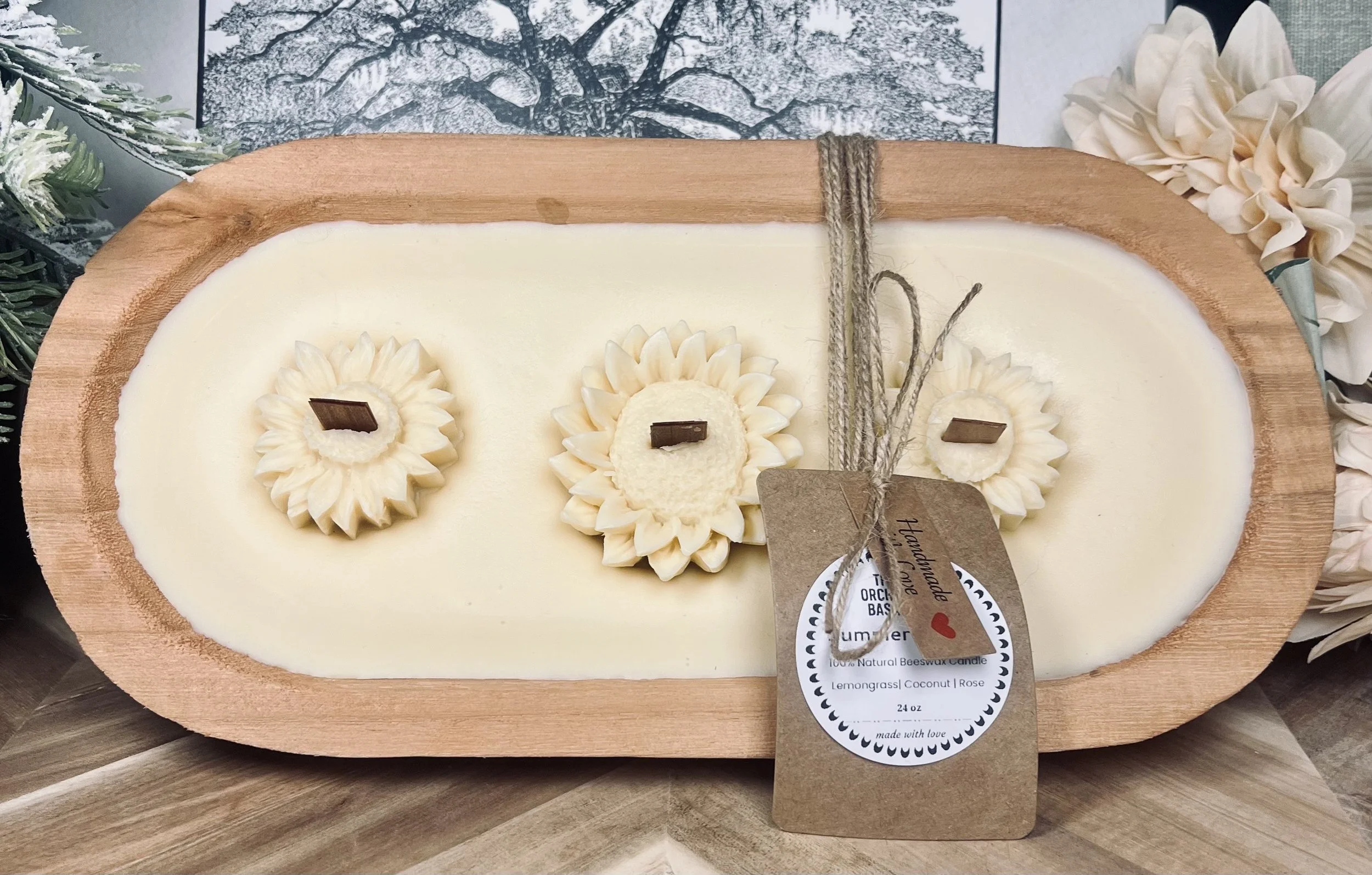 Beeswax Dough Bowl - Large 24 oz