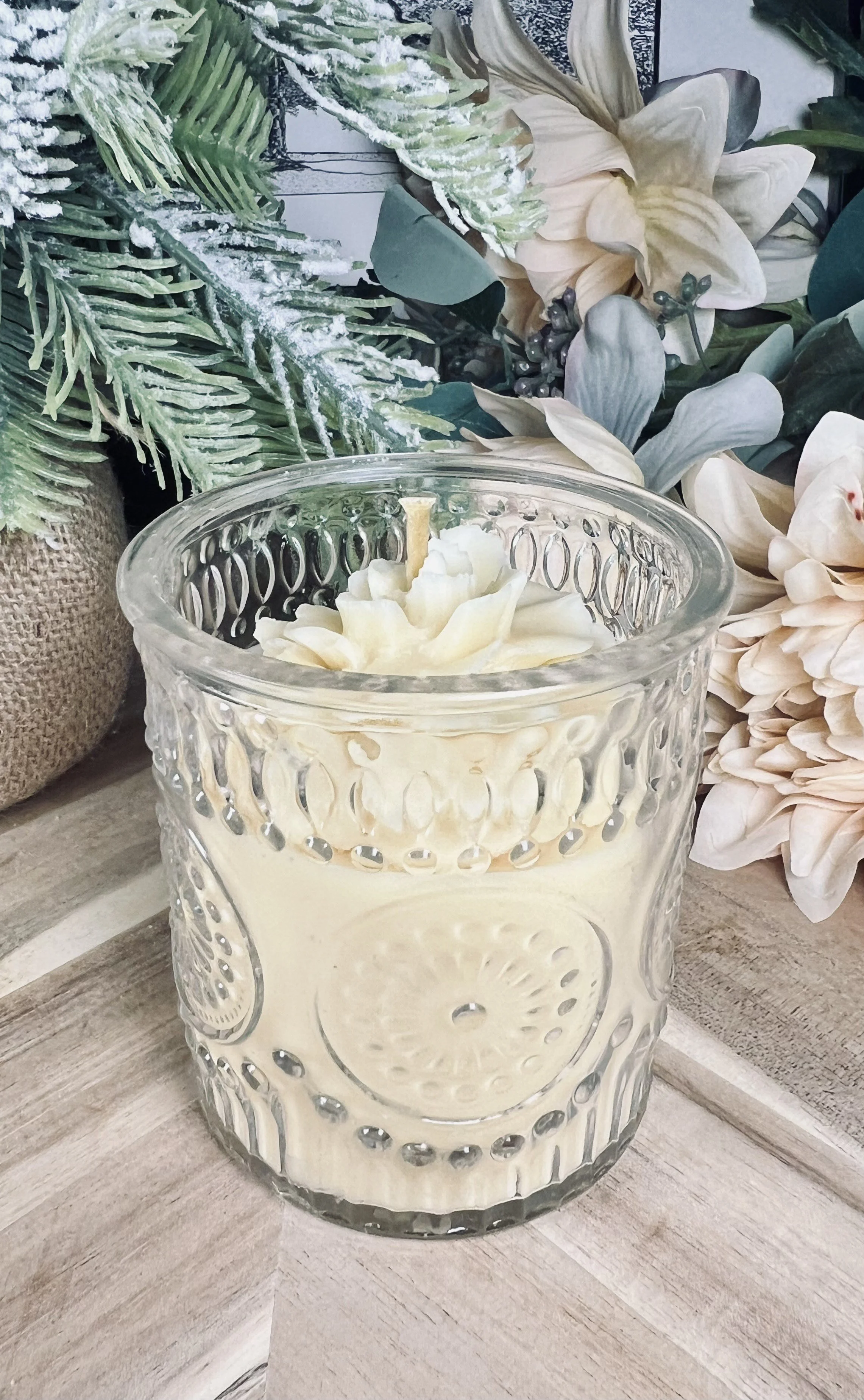 Mandala Clear Glass 6 oz