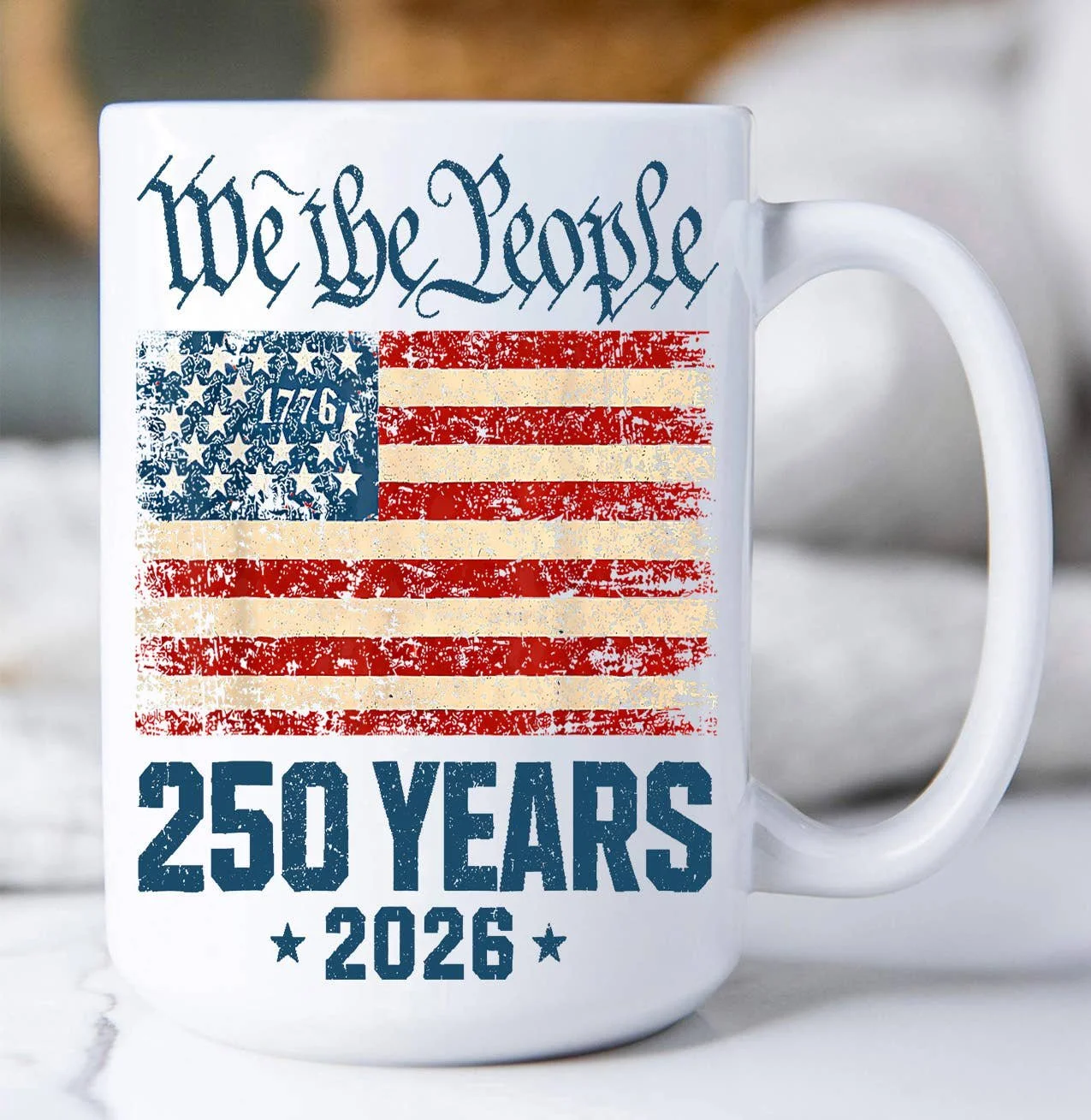 Patriotic We the People 250 Anniversary America Coffee Mug 15 oz