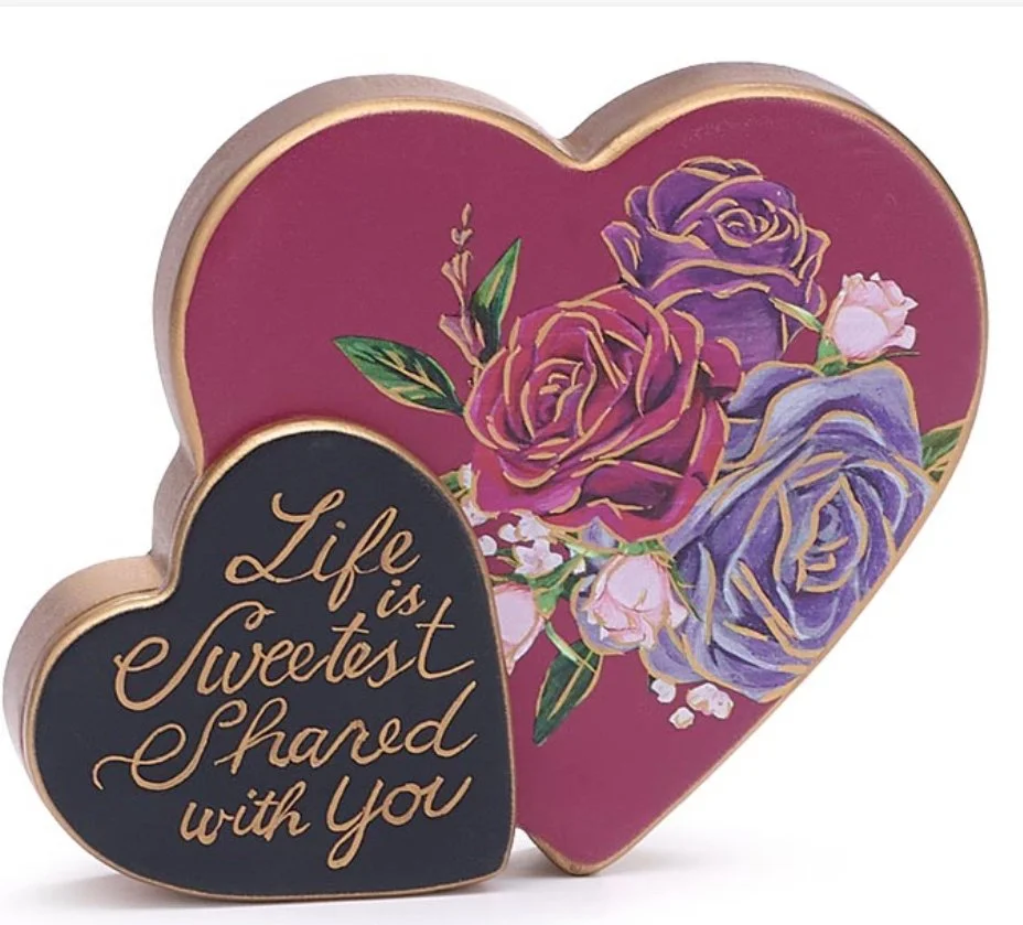 LIFE IS SWEETEST HEART SHELF SITTER