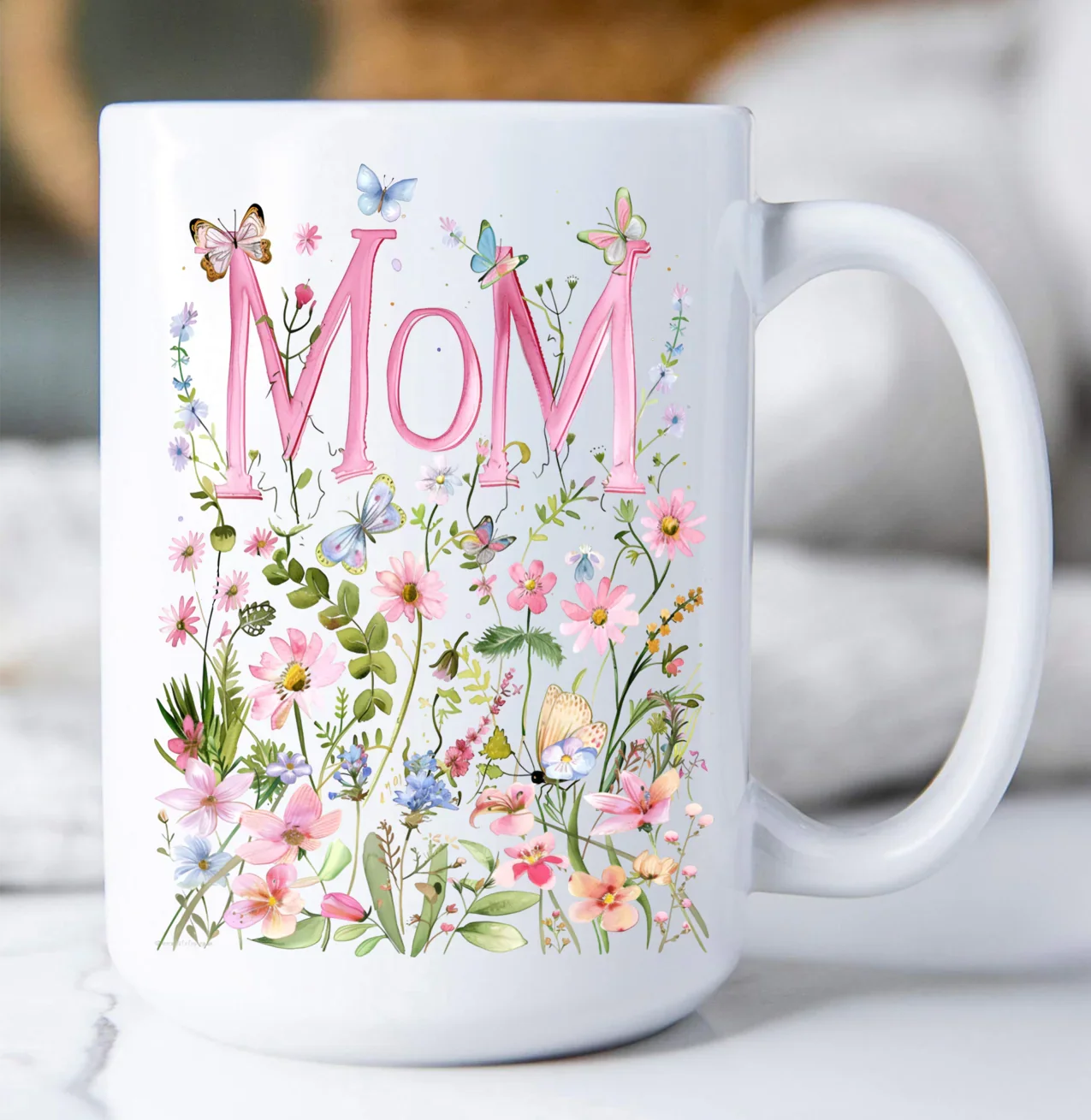 Mother's Day Wild Flowers Mom Coffee Mug 15 oz.