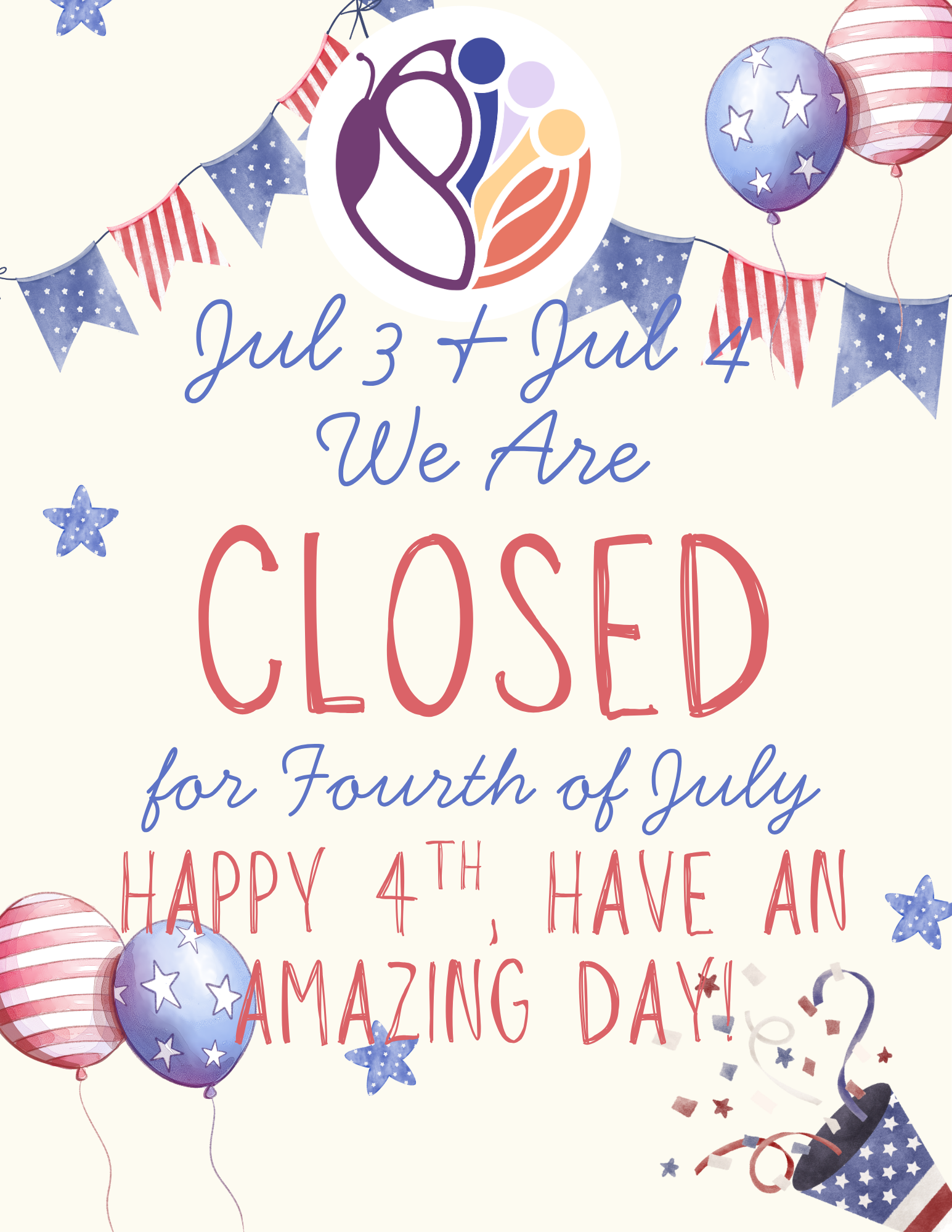 Closed for the 4th