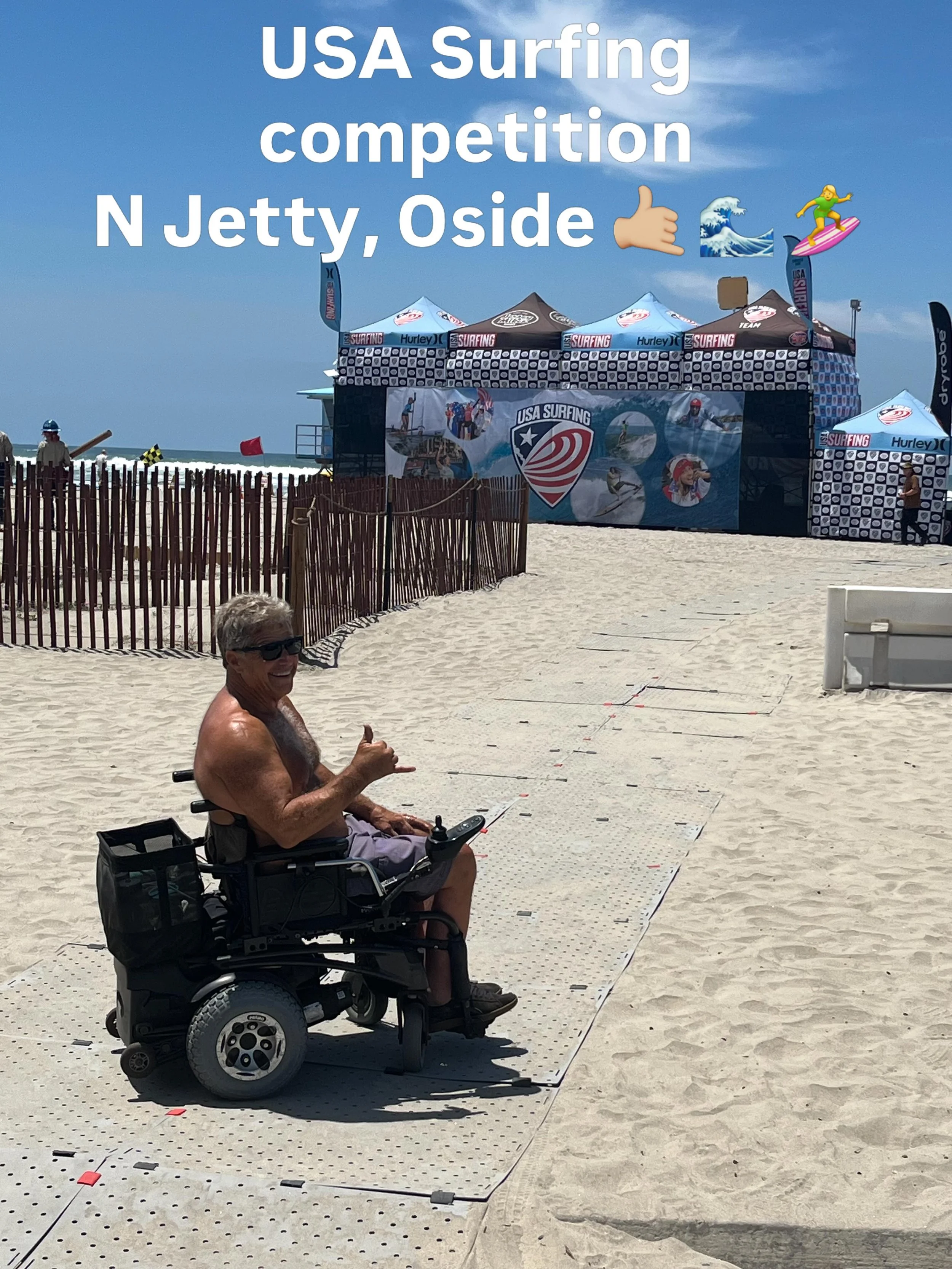 Checking out @usasurfing @oceansideharbor Watched parasurfing yesterday! Awesome athletes! Thanks for all you do to promote #accessibility