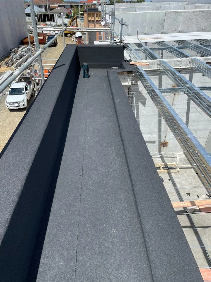 Nuralite 3PM torch-on membrane roofing, Waide Construction commercial warehouse, Hobsonville Auckland
