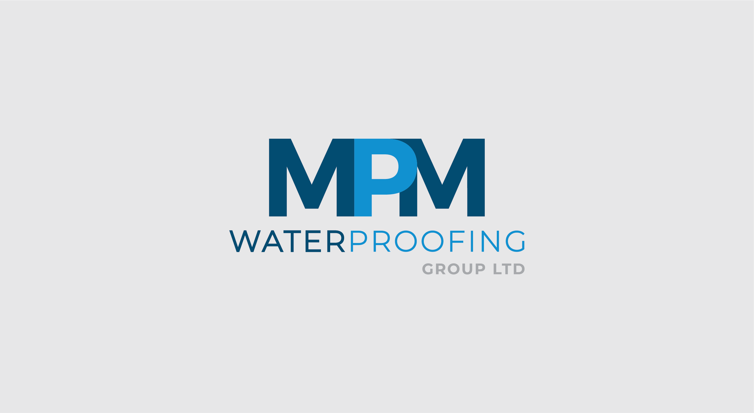 Logo for MPM Waterproof Group Ltd with bold blue and gray text.