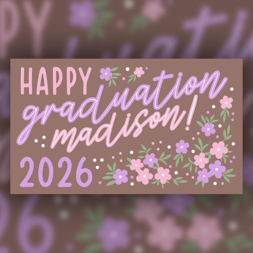 Custom Graduation Painted Banner