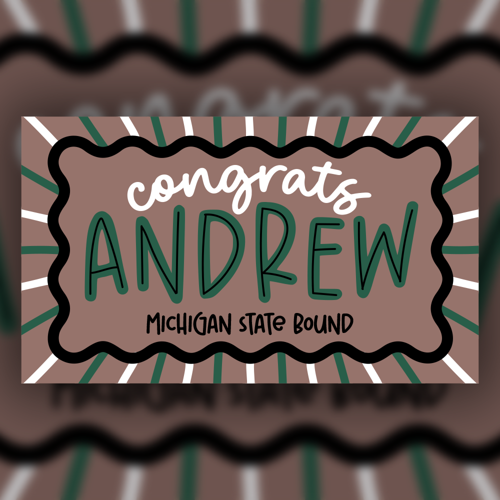 Custom Graduation Painted Banner