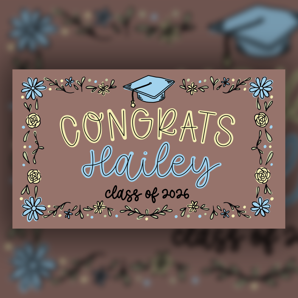 Custom Graduation Painted Banner