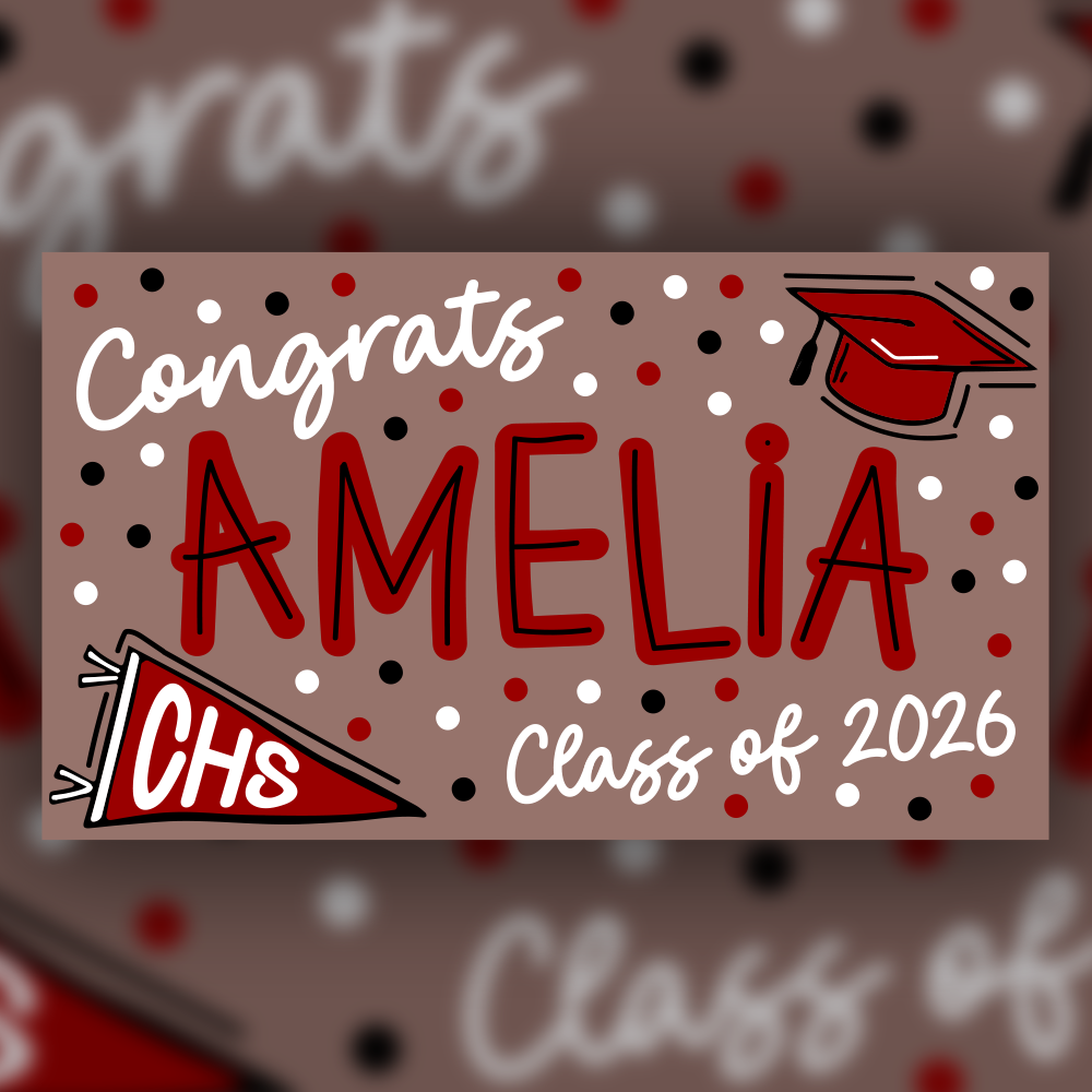 Custom Graduation Painted Banner
