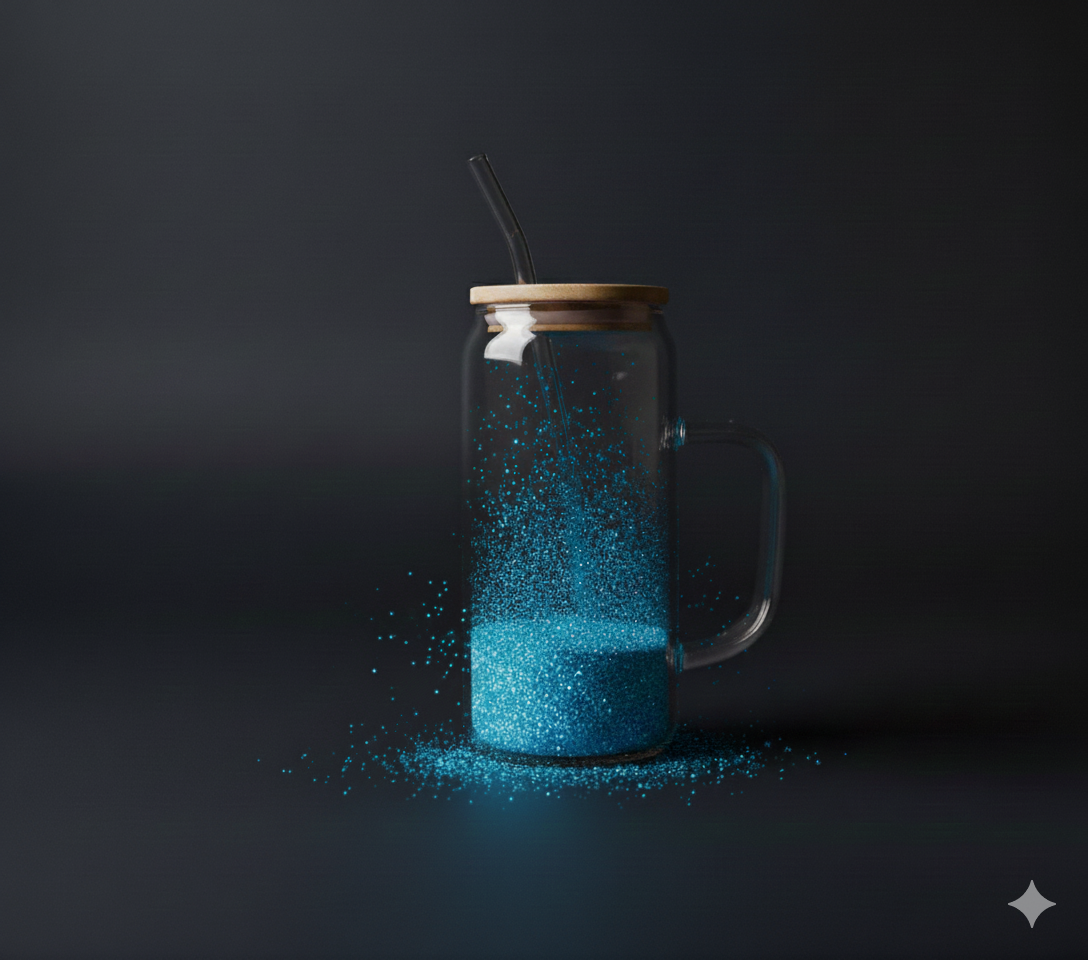 16 Oz Glass With Handle