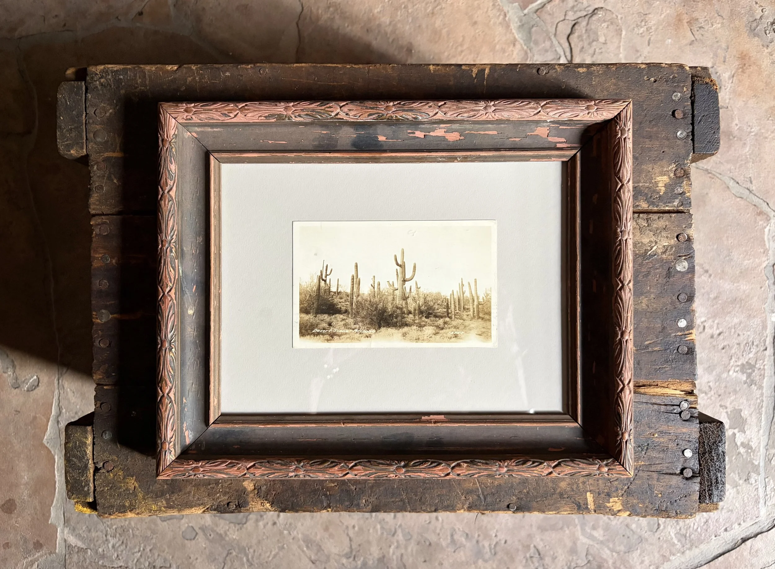 Framed Desert Scene Postcard