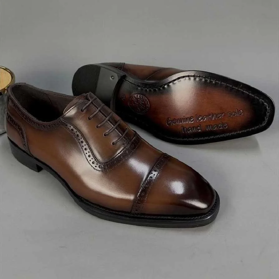 Coffee Oxford Leather