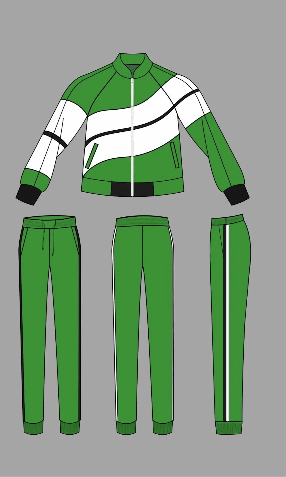 Women's Green Jogging Suit