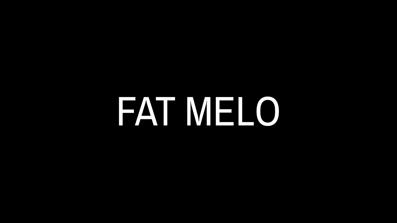 Image with the text "EAT MELO" in large white letters on a black background.