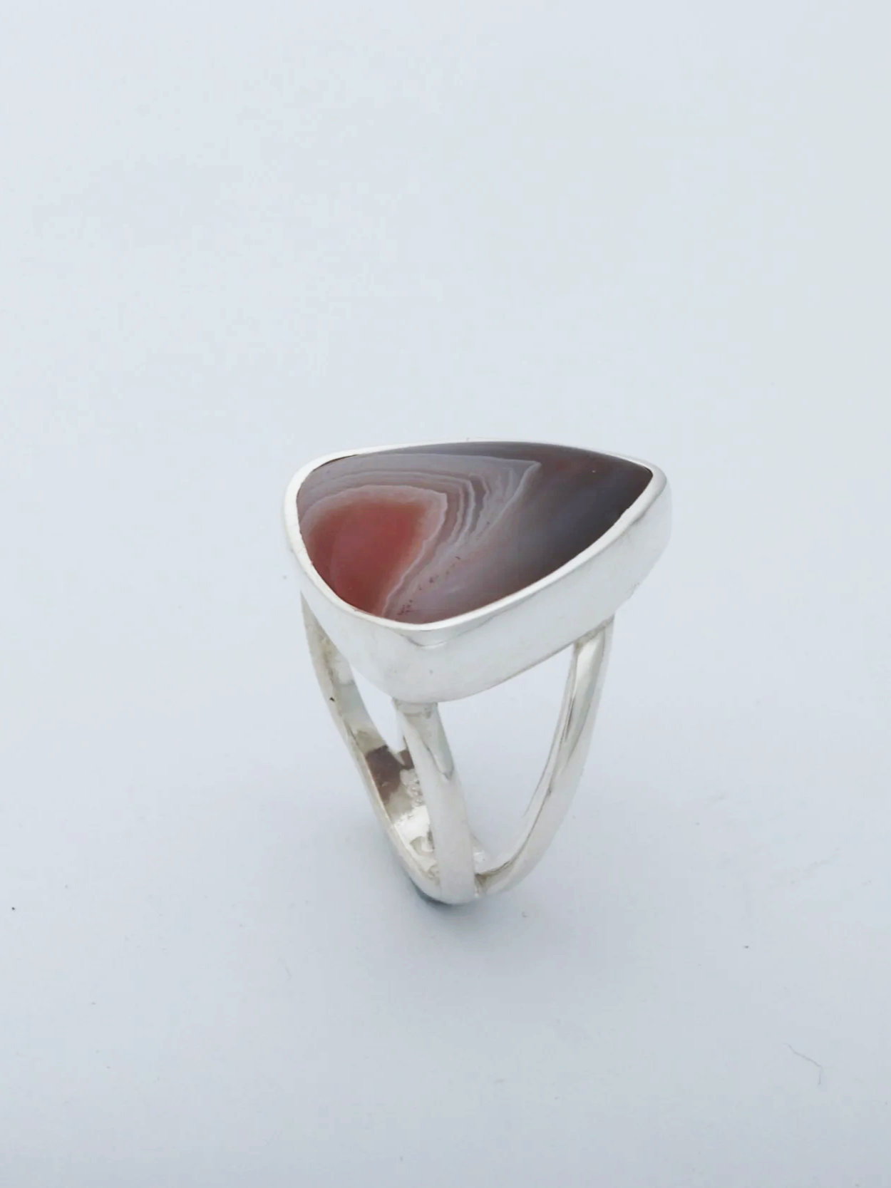Sterling silver, agate