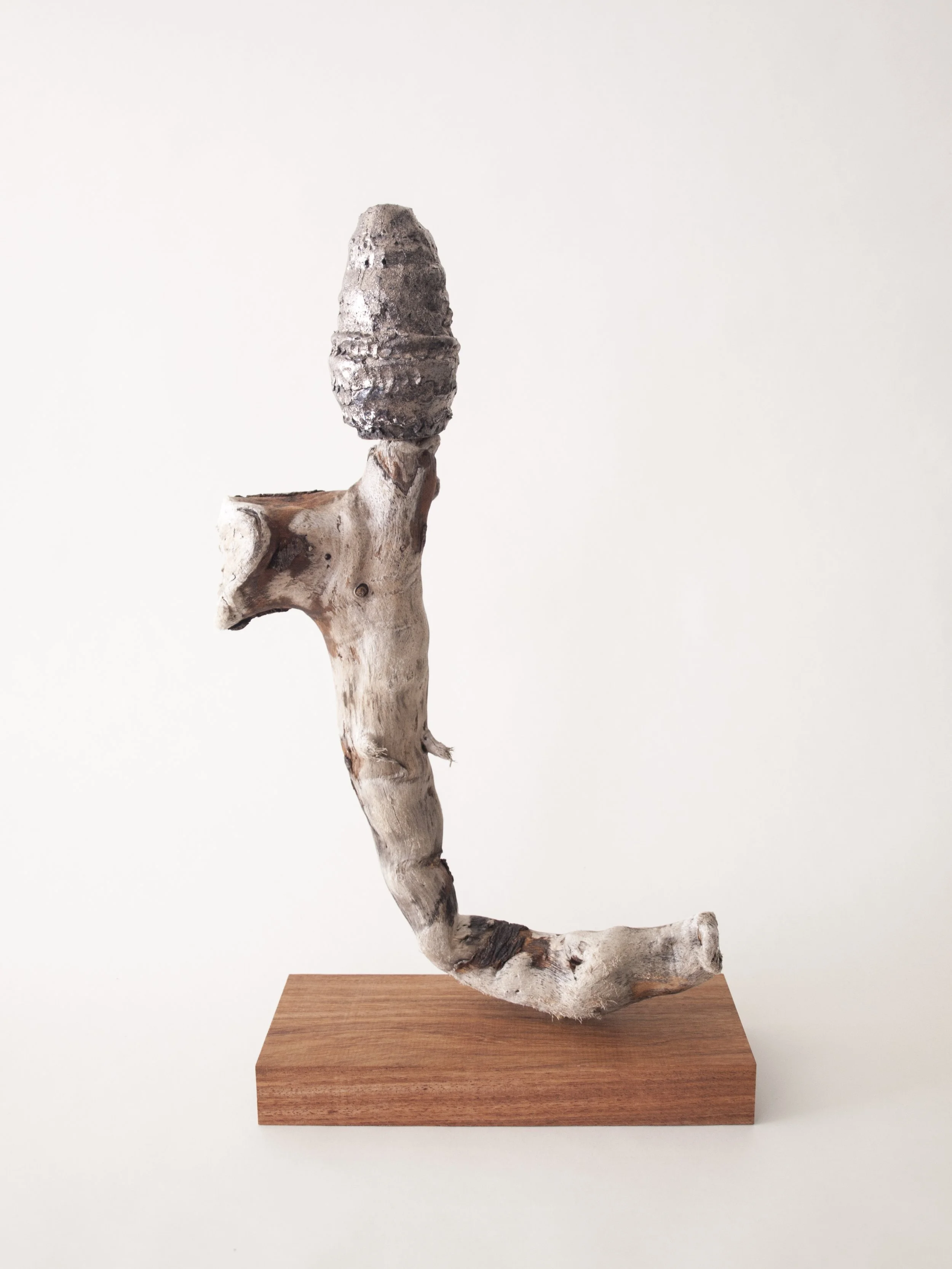 Fragments of the earth #60, あめつちのかけら #60, 2019, H38.4 x W23.5 x D9.1 cm, Wood, acrylic, driftwood, ceramic and iron