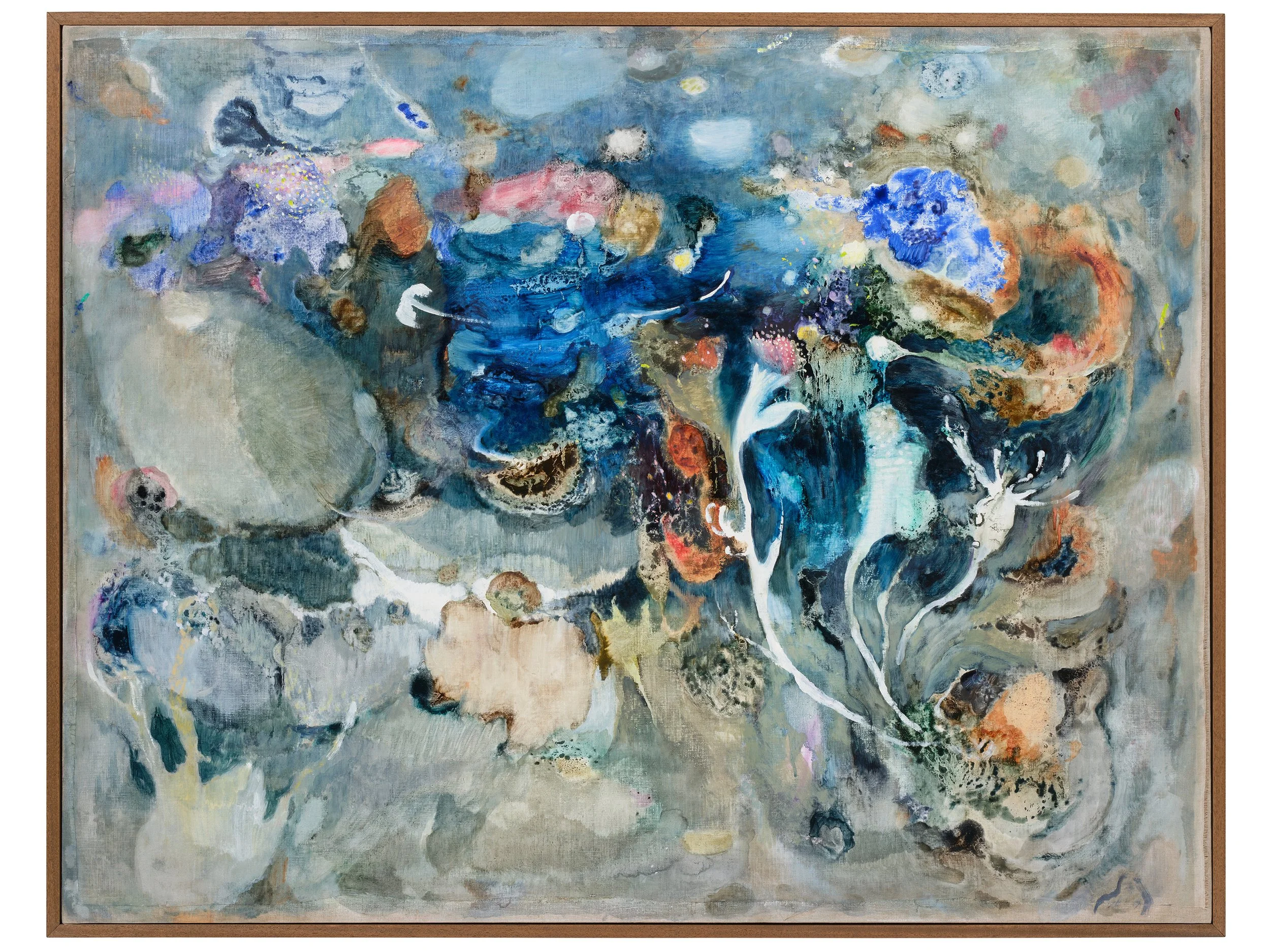 Fragments of light #18, ひかりのかけら #18, 2024, H93.8 x W119.5 x D4 cm, Oil paint on canvas with the artist's original frame