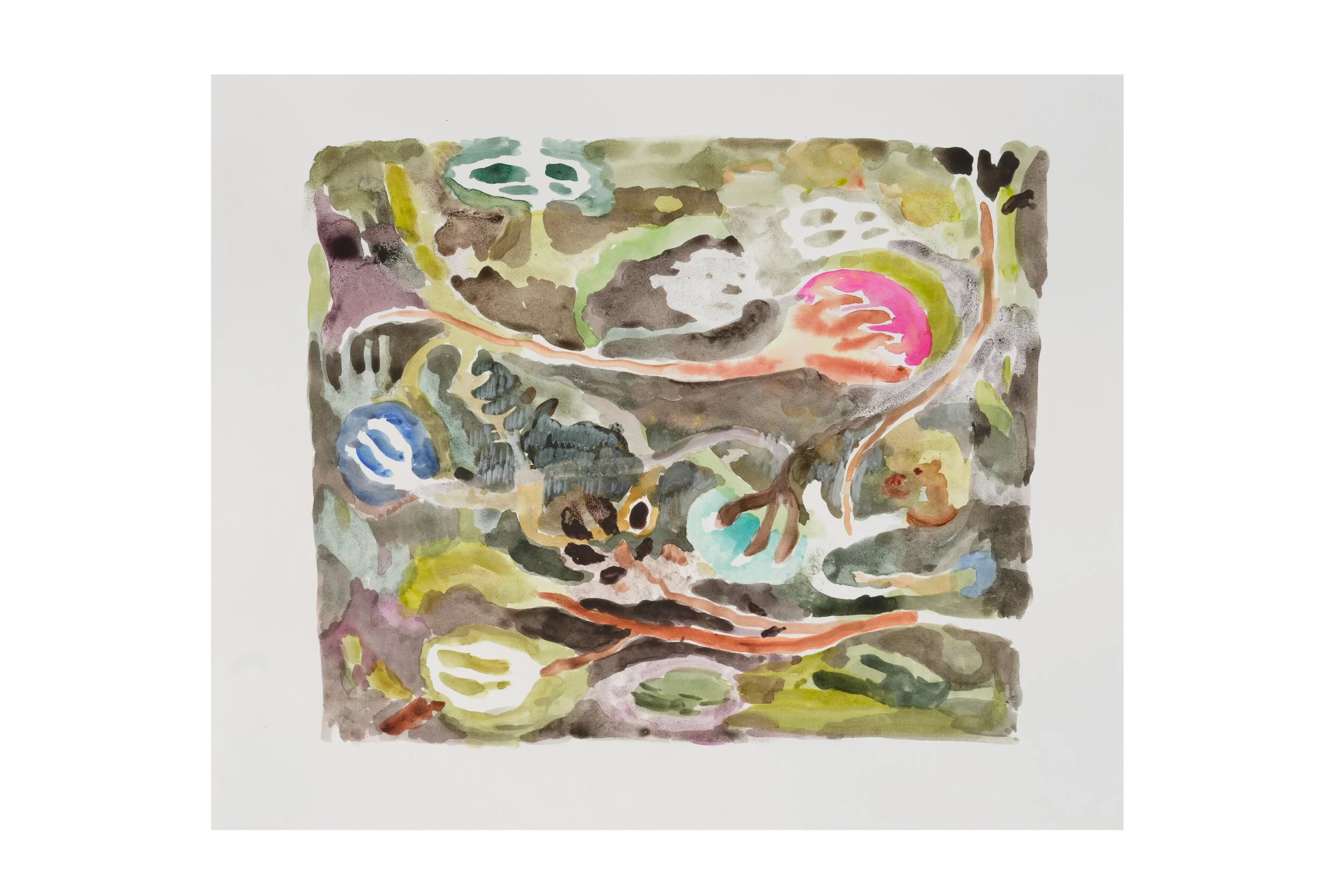 Fragments of time #12, ときのかけら #12, 2023, H30 x W38 cm, Watercolor on paper