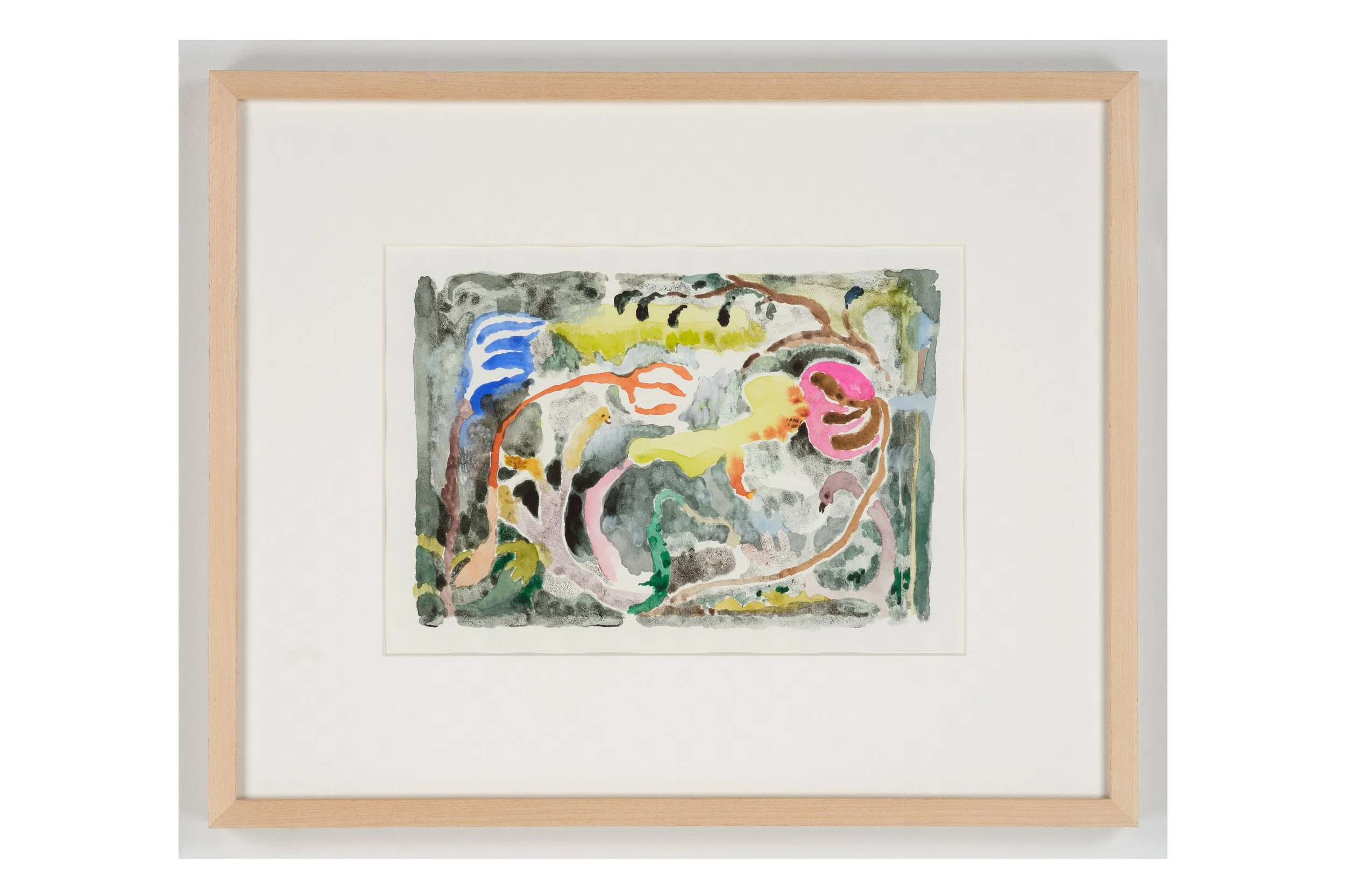 Fragments of time #3, ときのかけら #3, 2023, H24.3 x W33.4 cm, Watercolor, acrylic paint on paper