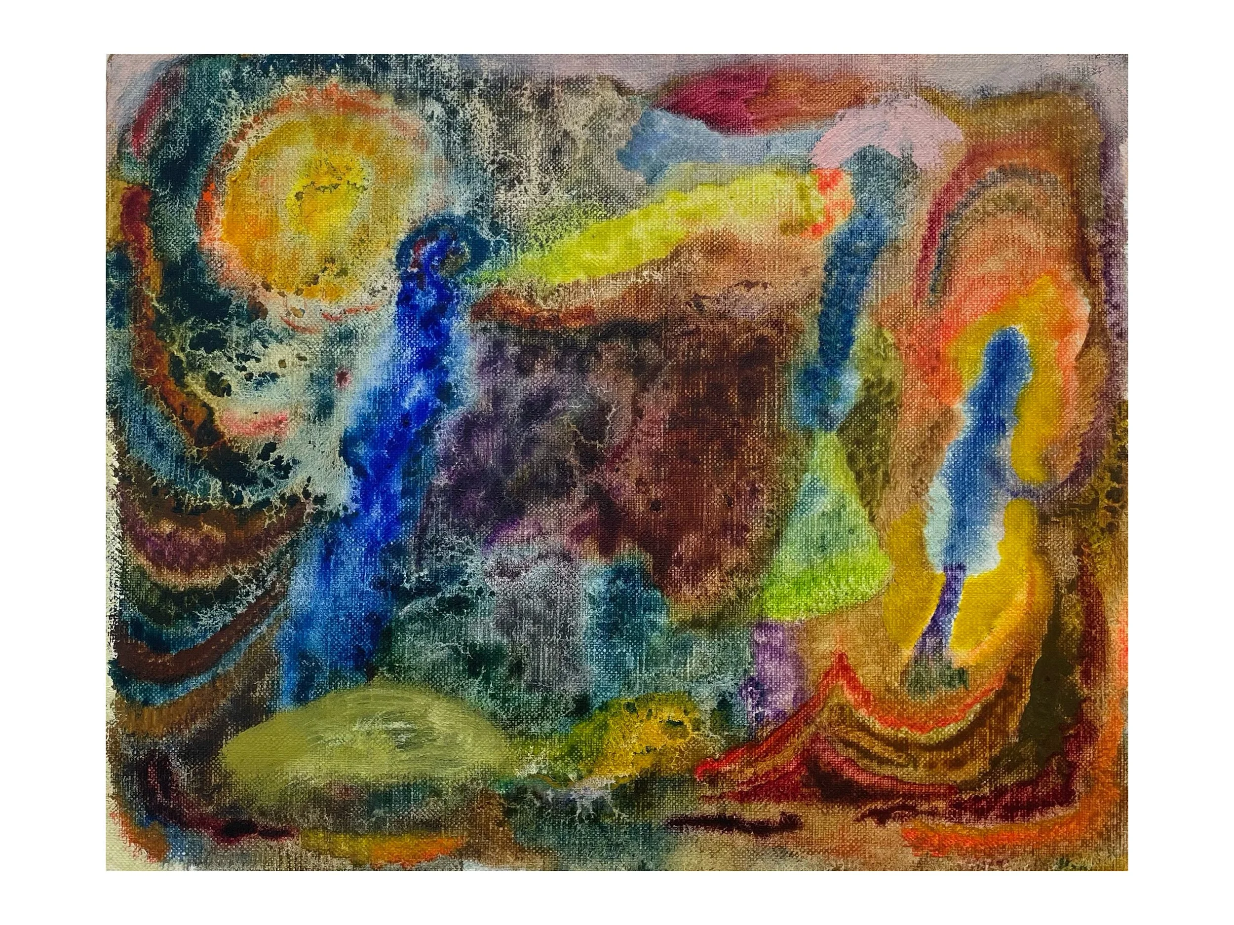 Small Lake #1, 2021, H22 x W27.3 cm, Oil on canvas
