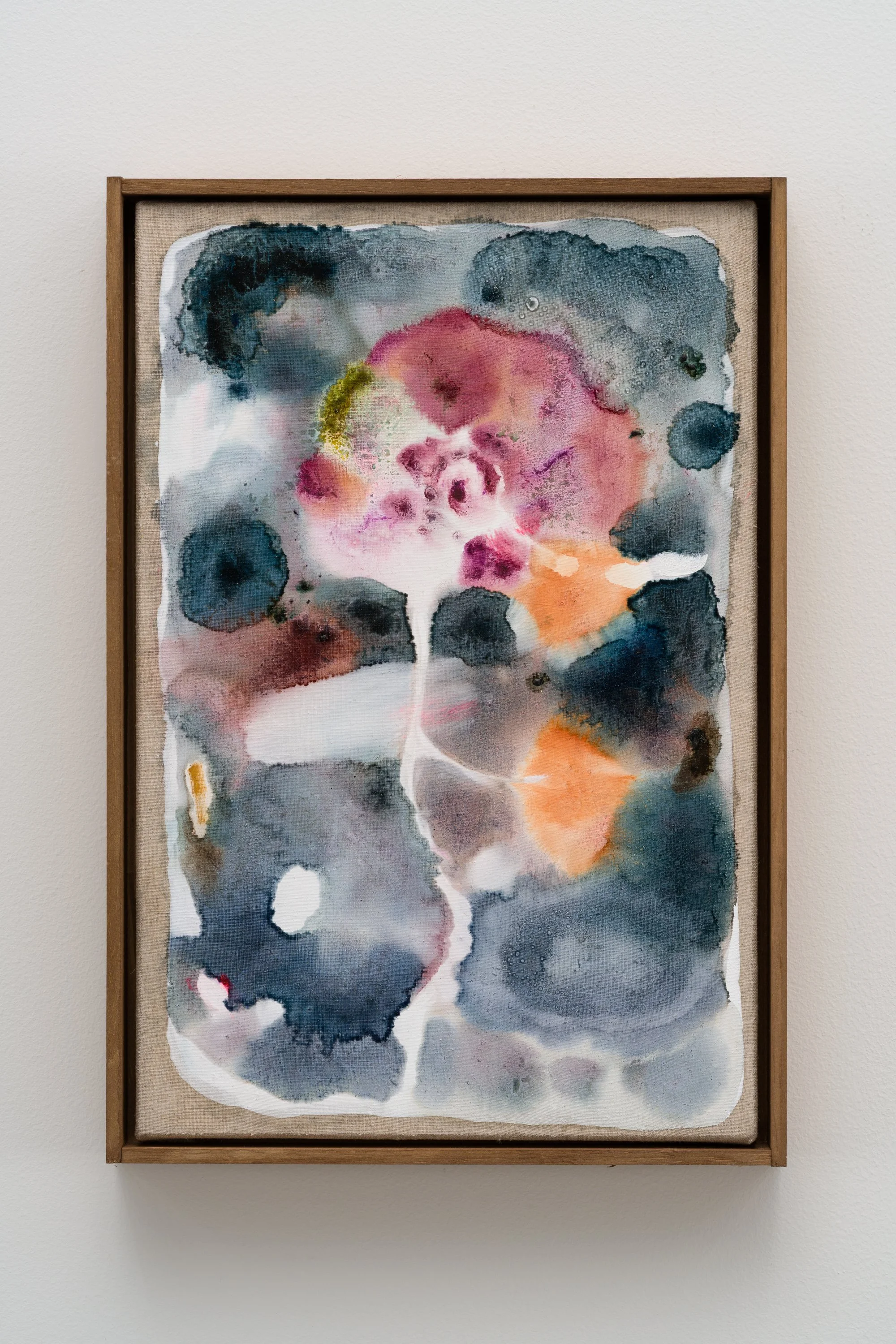 Fragments of light #54, ひかりのかけら #54, 2025, H33.5 x W22 x D2.3 cm, Oil on linen with the artist's original frame