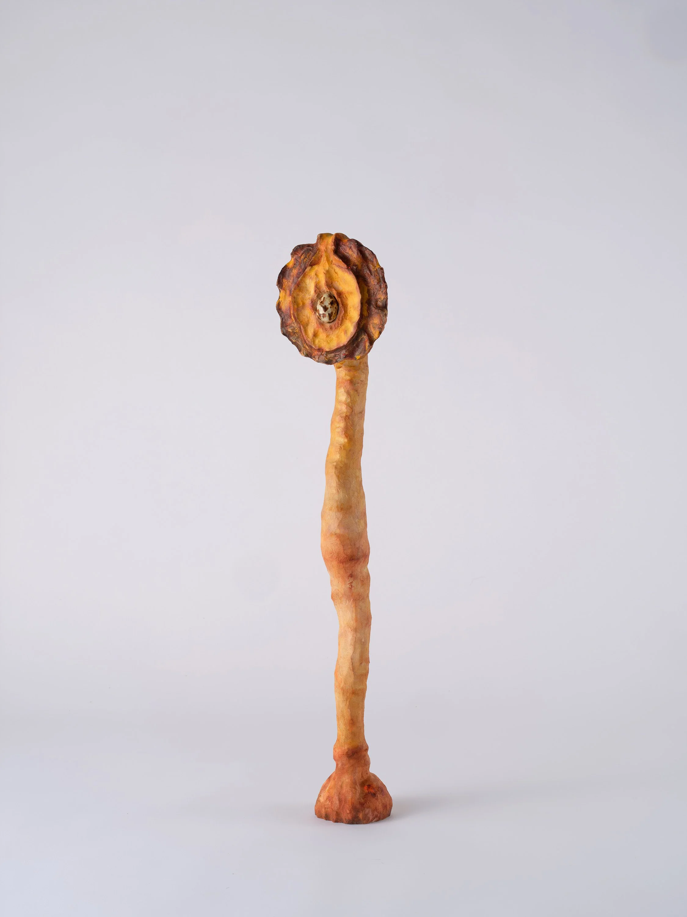 Fragments of the earth #91, あめつちのかけら #91, 2024, H74.5 x W16.5 x D13 cm, Oil paint, acrylic paint, ceramic, camphor