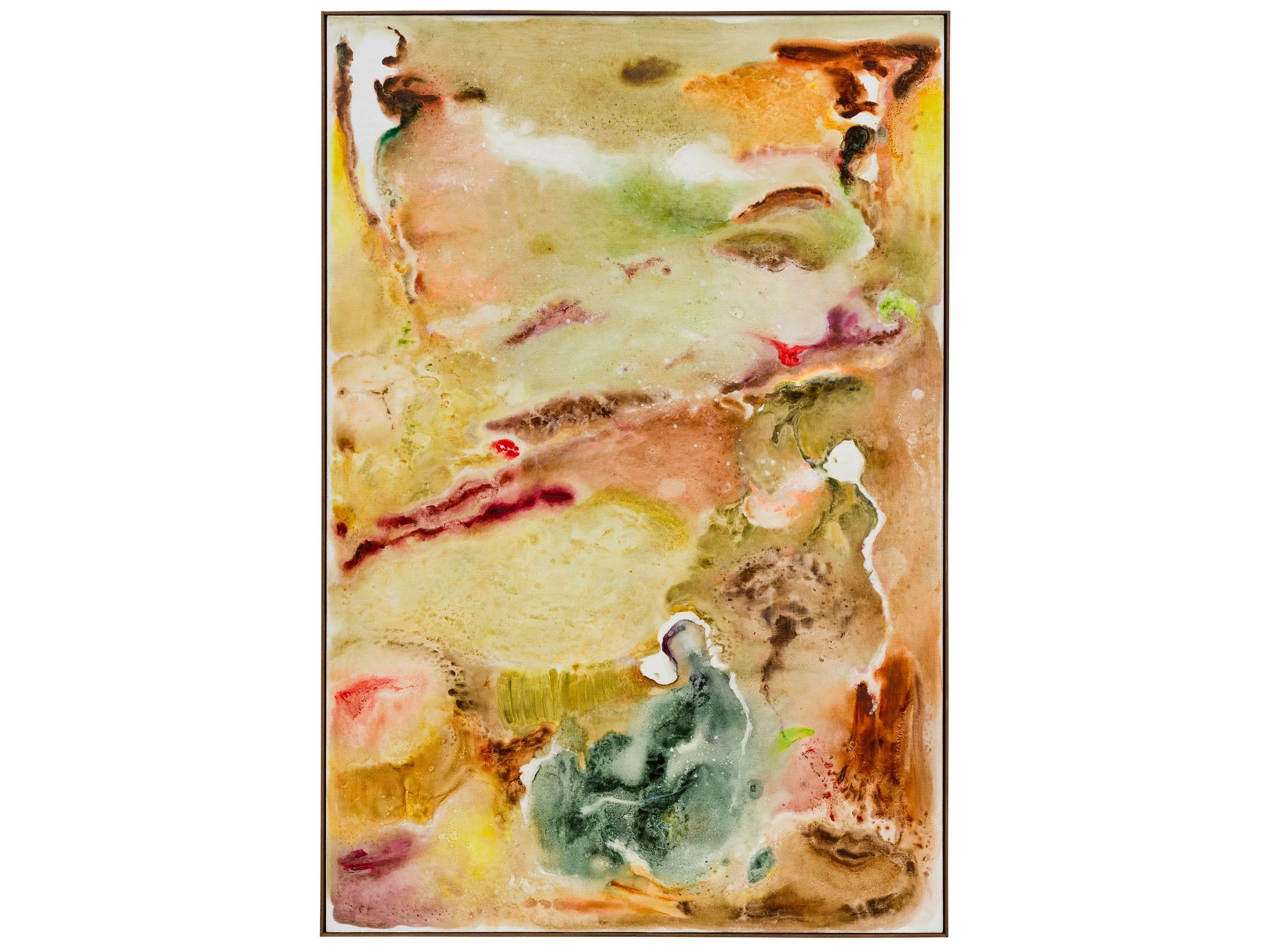 Fragments of light #25, ひかりのかけら #25, 2024, H130.5 x W194.5 x D3 cm, Oil on linen with the artist's original frame
