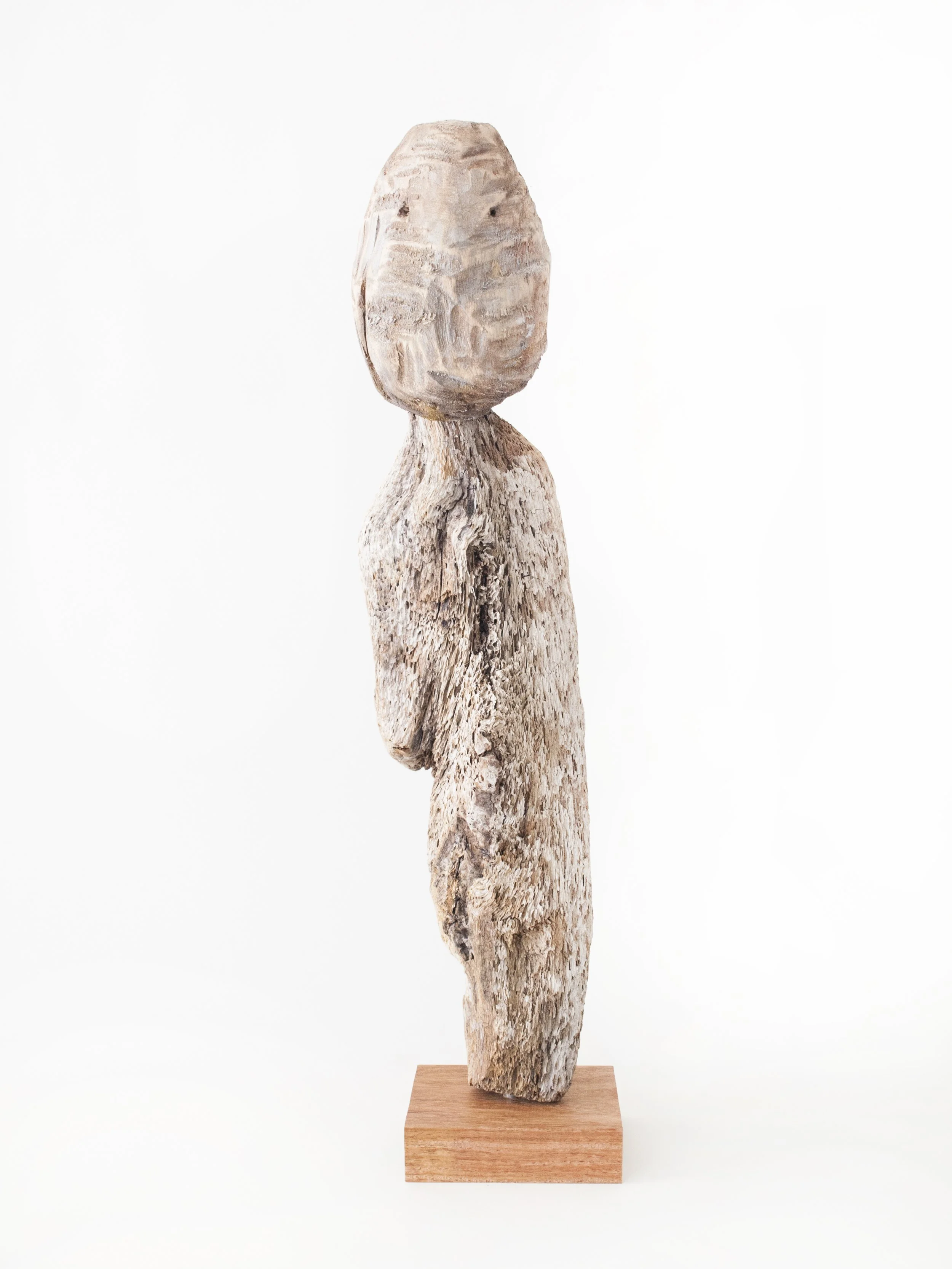 Fragments of the earth #42, あめつちのかけら #42, 2019, H47.6 x W10 x D8.9 cm, Wood, acrylic, driftwood and iron