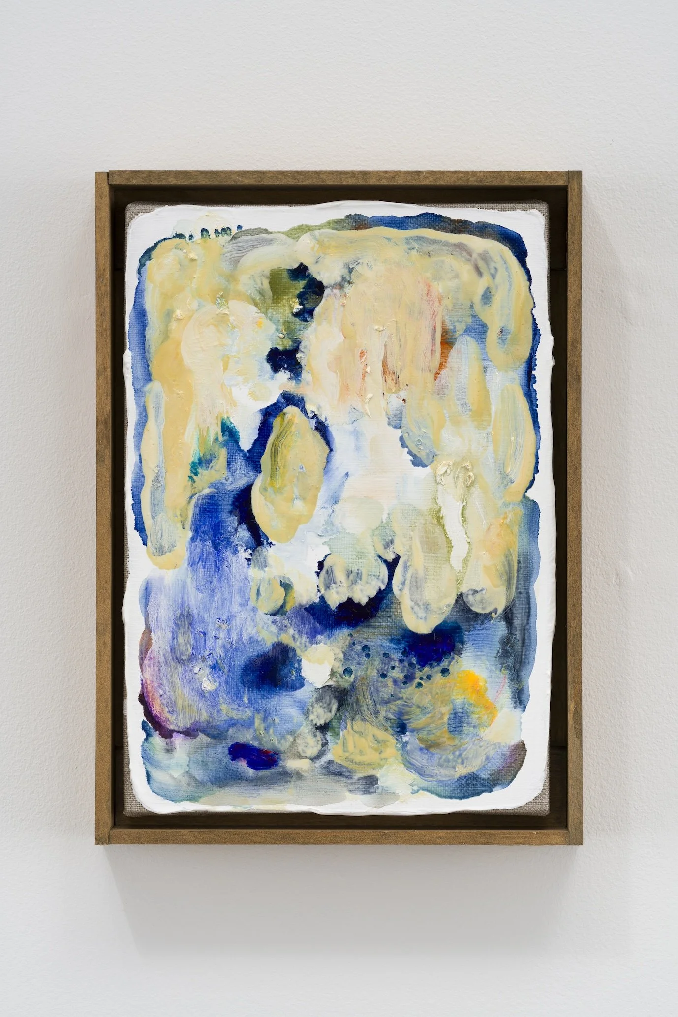 Fragments of light #100, H24.3 x W17.4 cm, Oil on linen with the artist's original frame