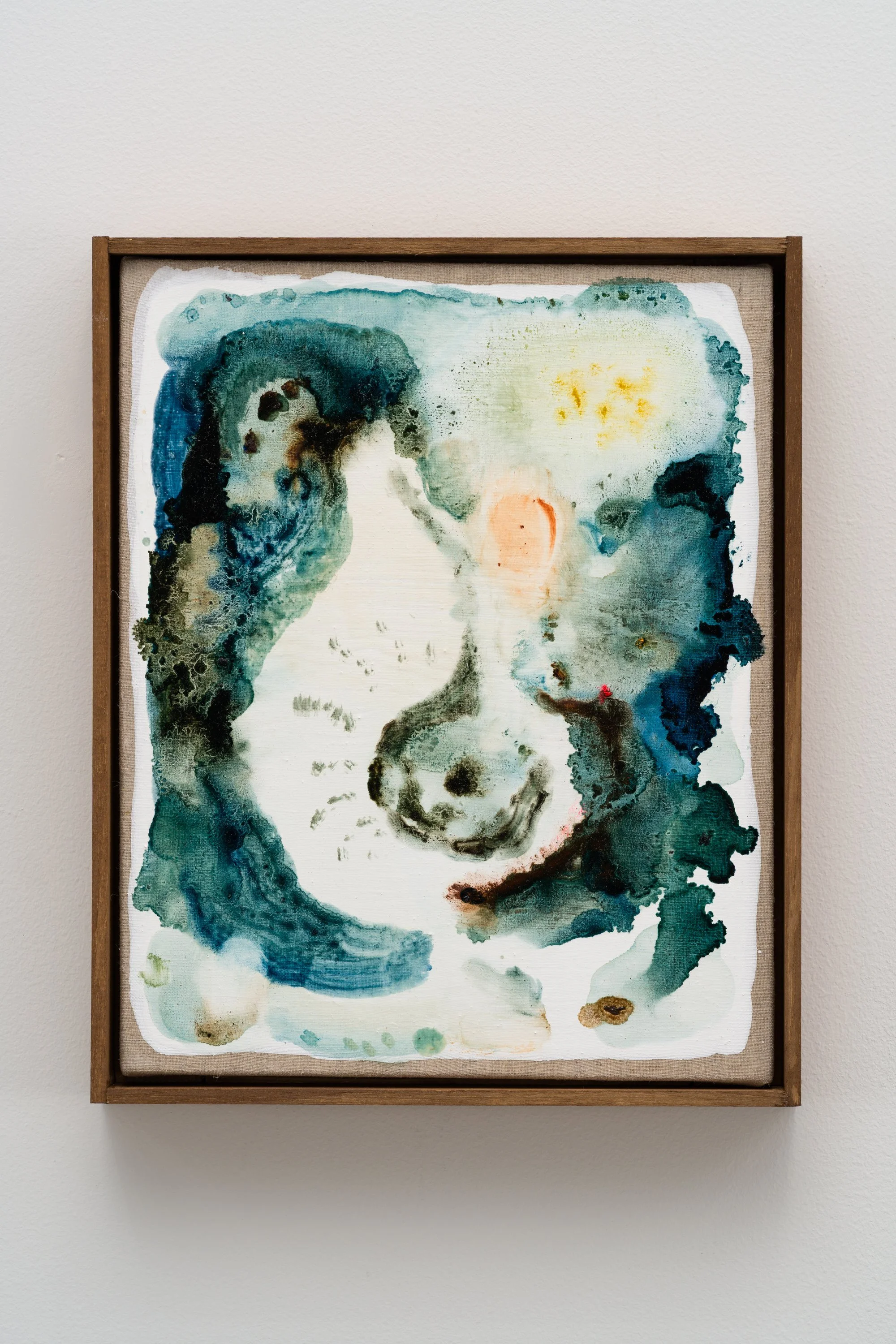 Fragments of light #55, ひかりのかけら #55, 2025, H27.5 x W22 x D2.2 cm, Oil on linen with the artist's original frame