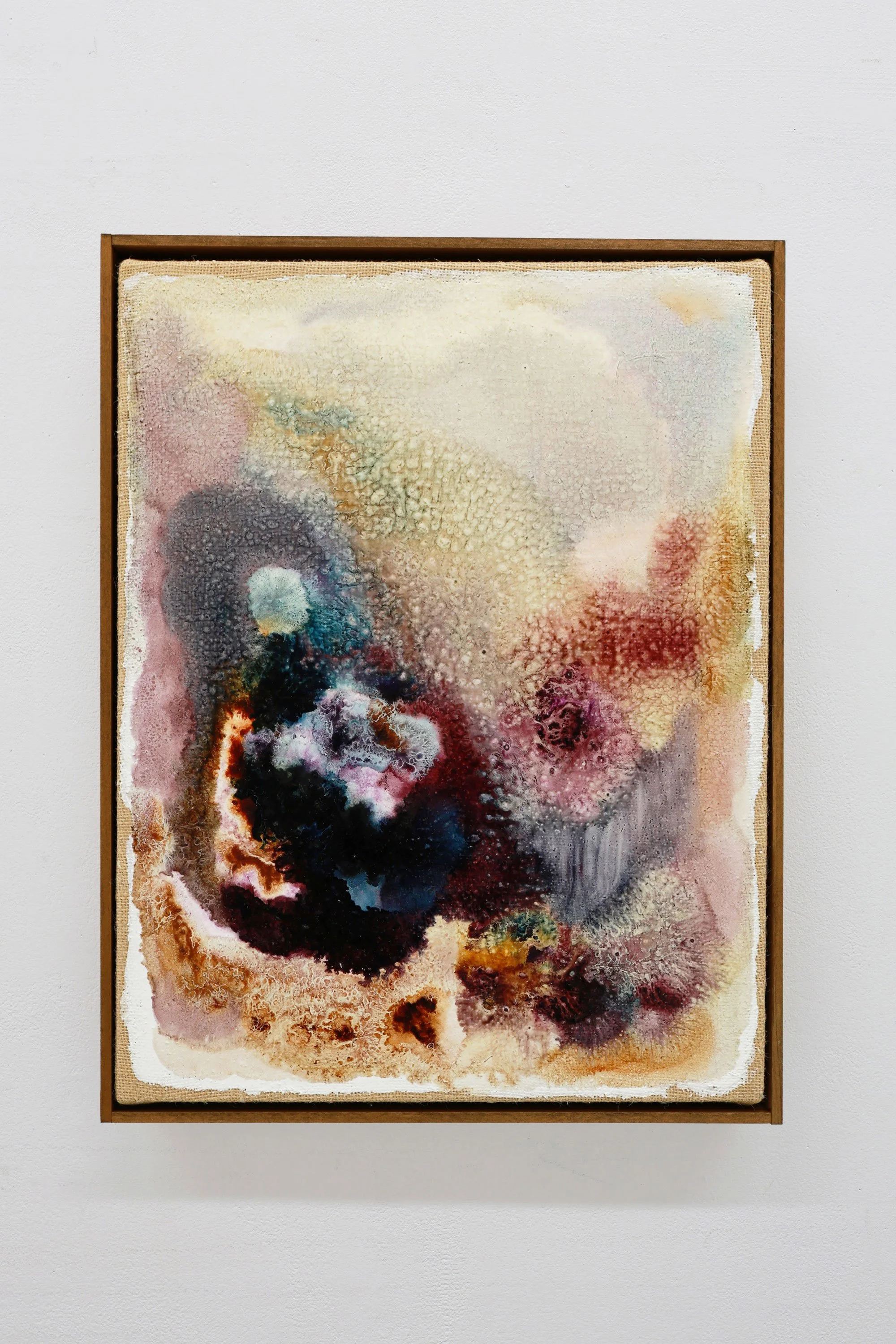 Fragments of light #76, ひかりのかけら #76, 2025, H41.5 x W32 x D3 cm, Oil on canvas with the artist's original frame