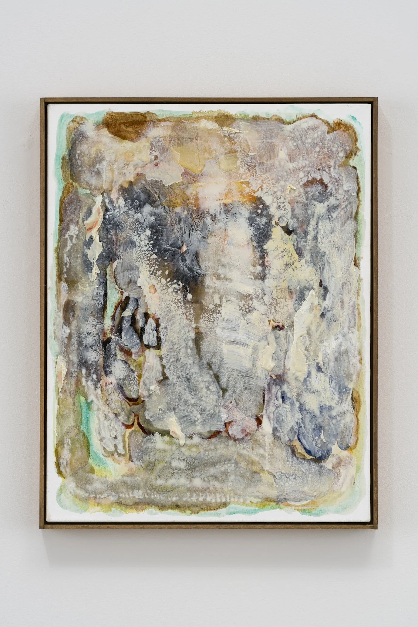 Fragments of light #96, H54.6 x W42.6 cm, Oil on linen with the artist's original frame