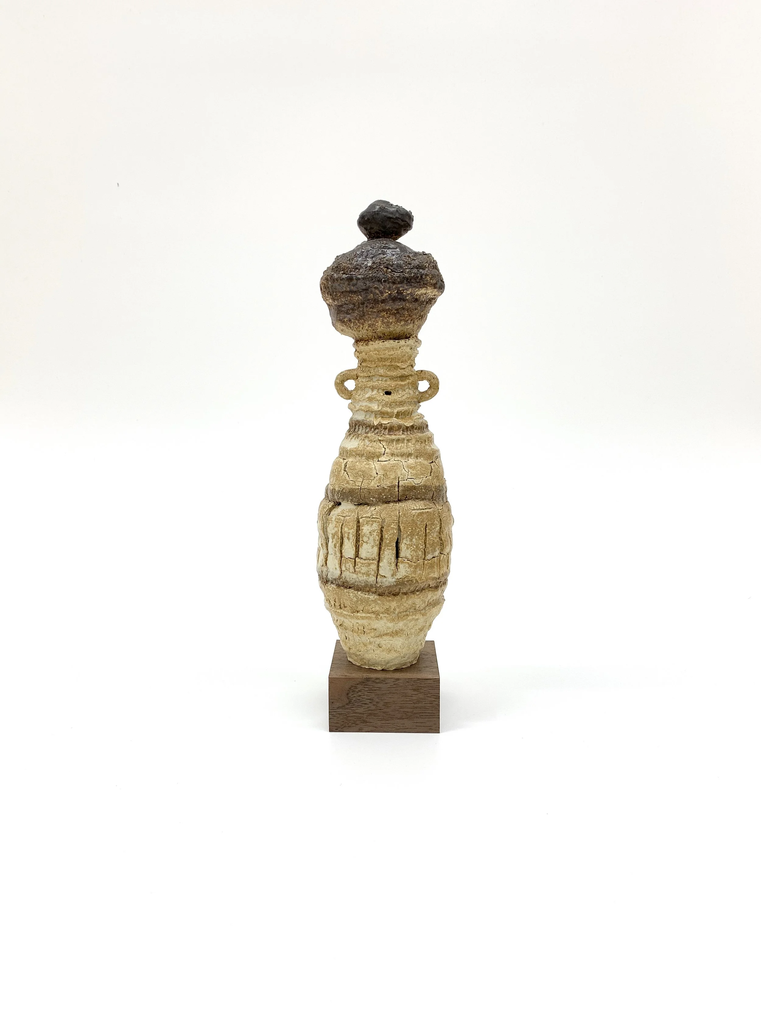 Fragments of the earth #71, あめつちのかけら #71, 2020, H25 x W6.5 x D7 cm, Ceramic, wood