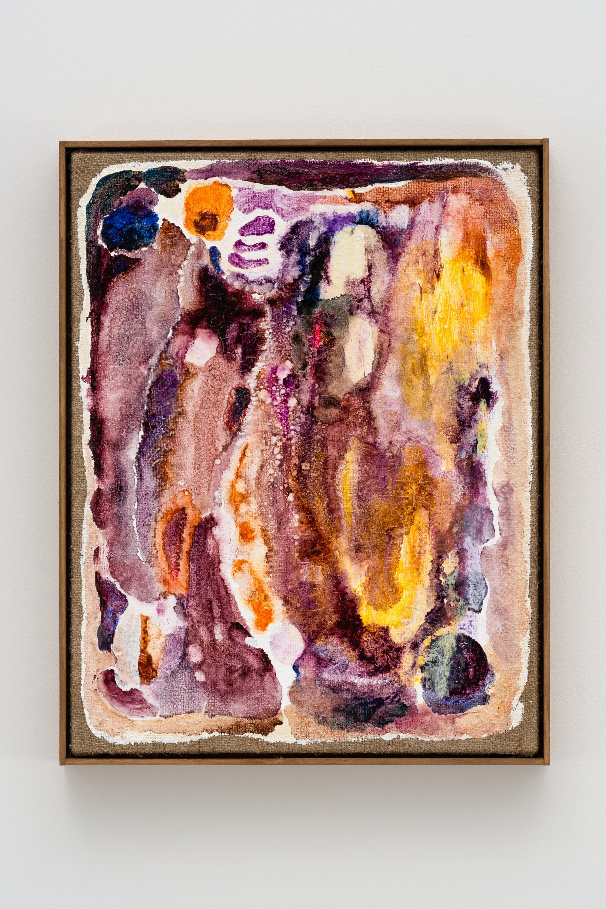 Fragments of light #42, ひかりのかけら #42, 2025, H53 x W41.5 x D3 cm, Oil on jute with the artist's original frame