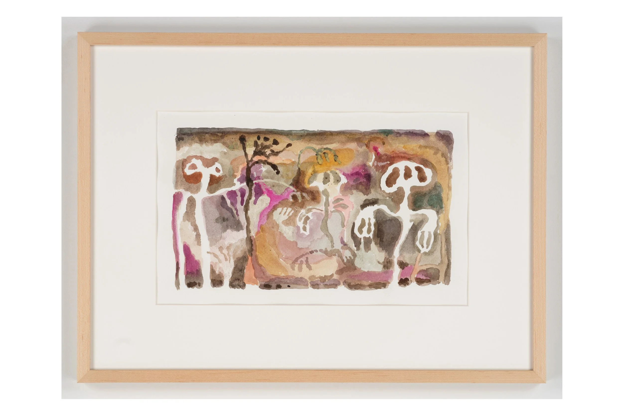 Fragments of time #2, ときのかけら #2, 2023, H31.8 x W41 cm, Watercolor, acrylic paint on paper