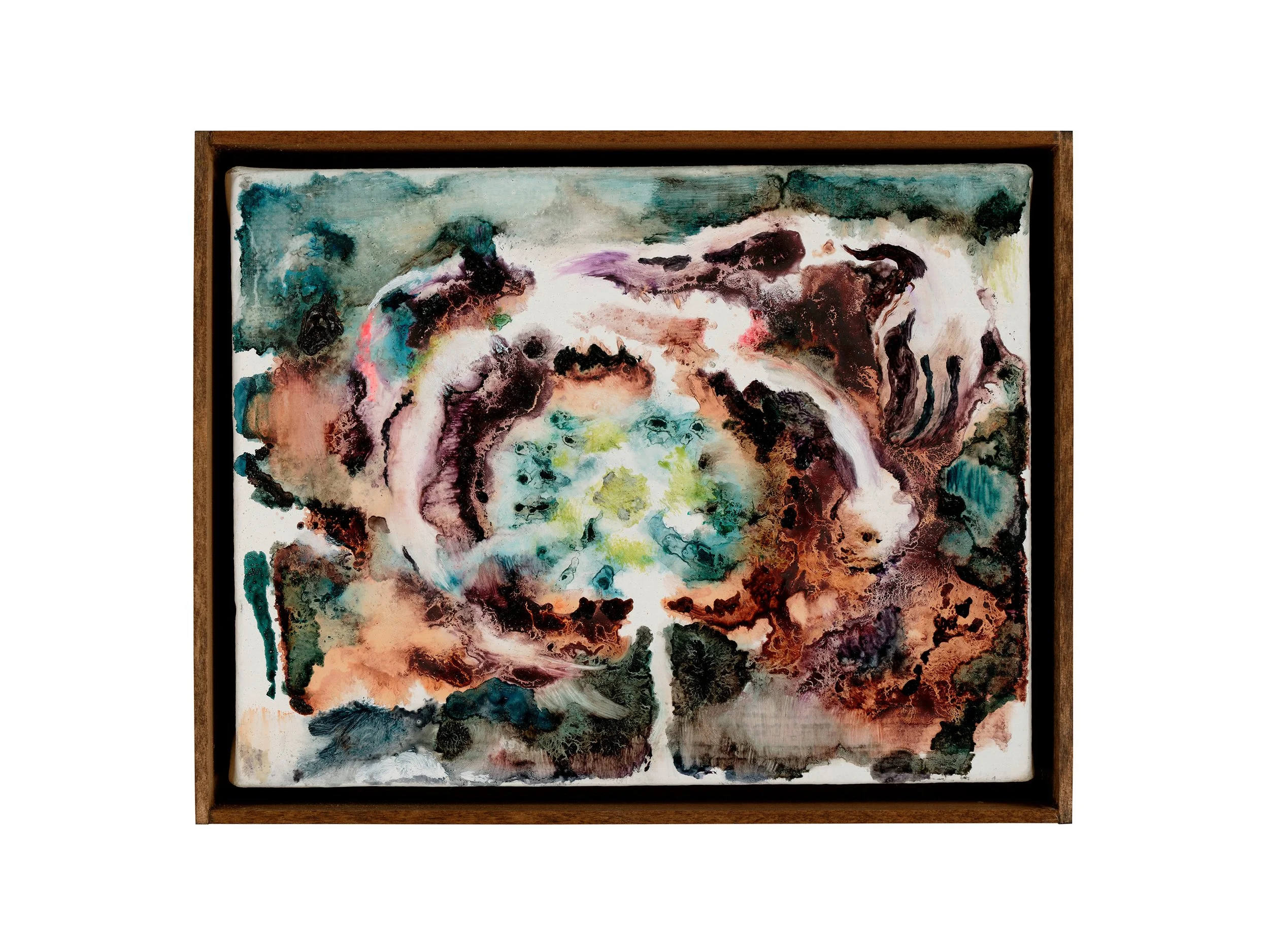 Fragments of light #33, ひかりのかけら #33, 2024, H14 x W18 cm, Oil on linen with the artist's original frame