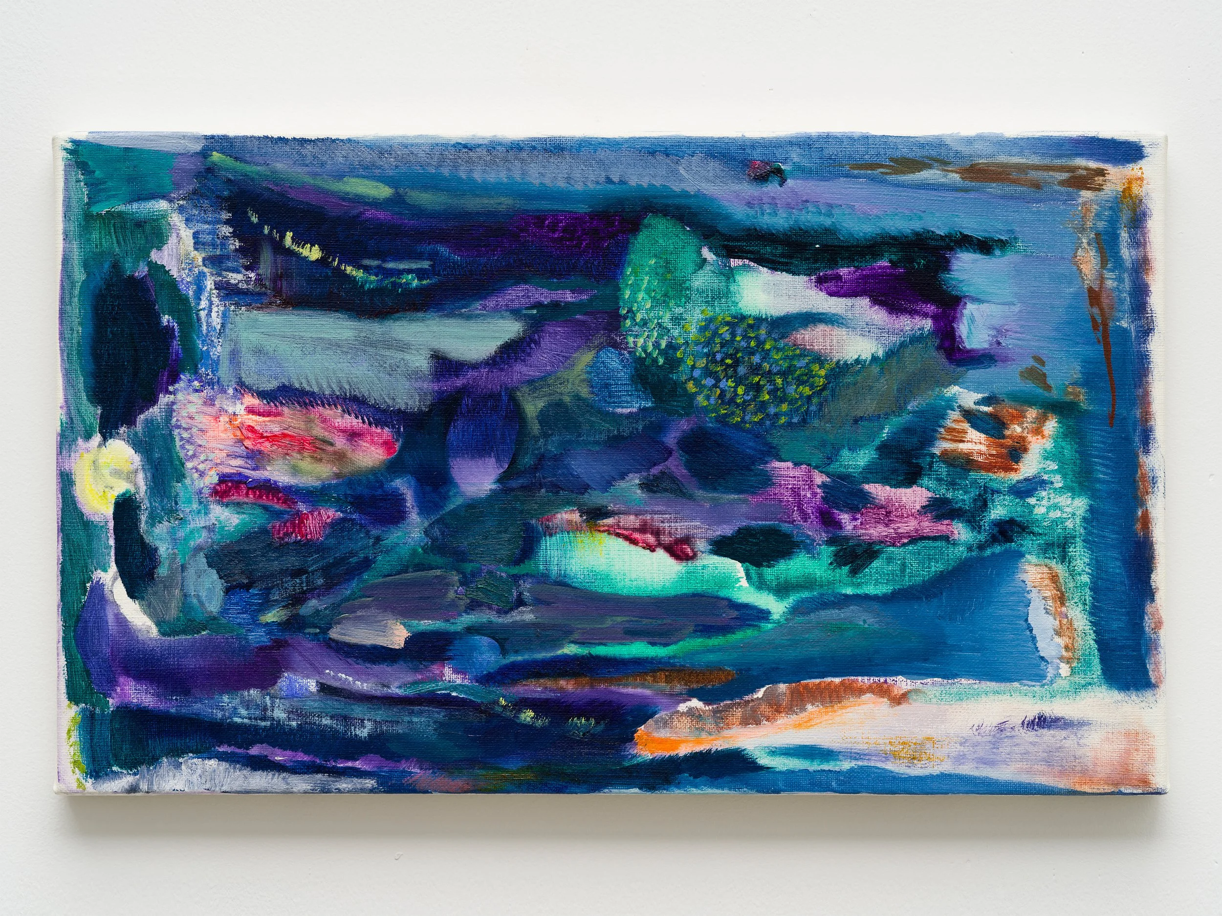 Lake #1, 2022, H27.3 x W45.5 cm, Oil on canvas
