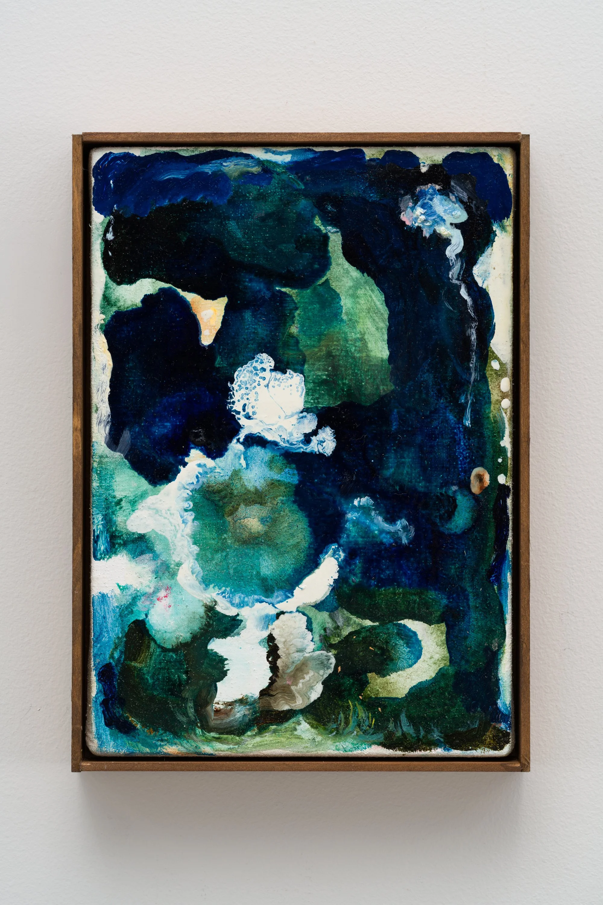 Fragments of light #56, ひかりのかけら #56, 2025, H23 x W16 x D2 cm, Oil on linen with the artist's original frame