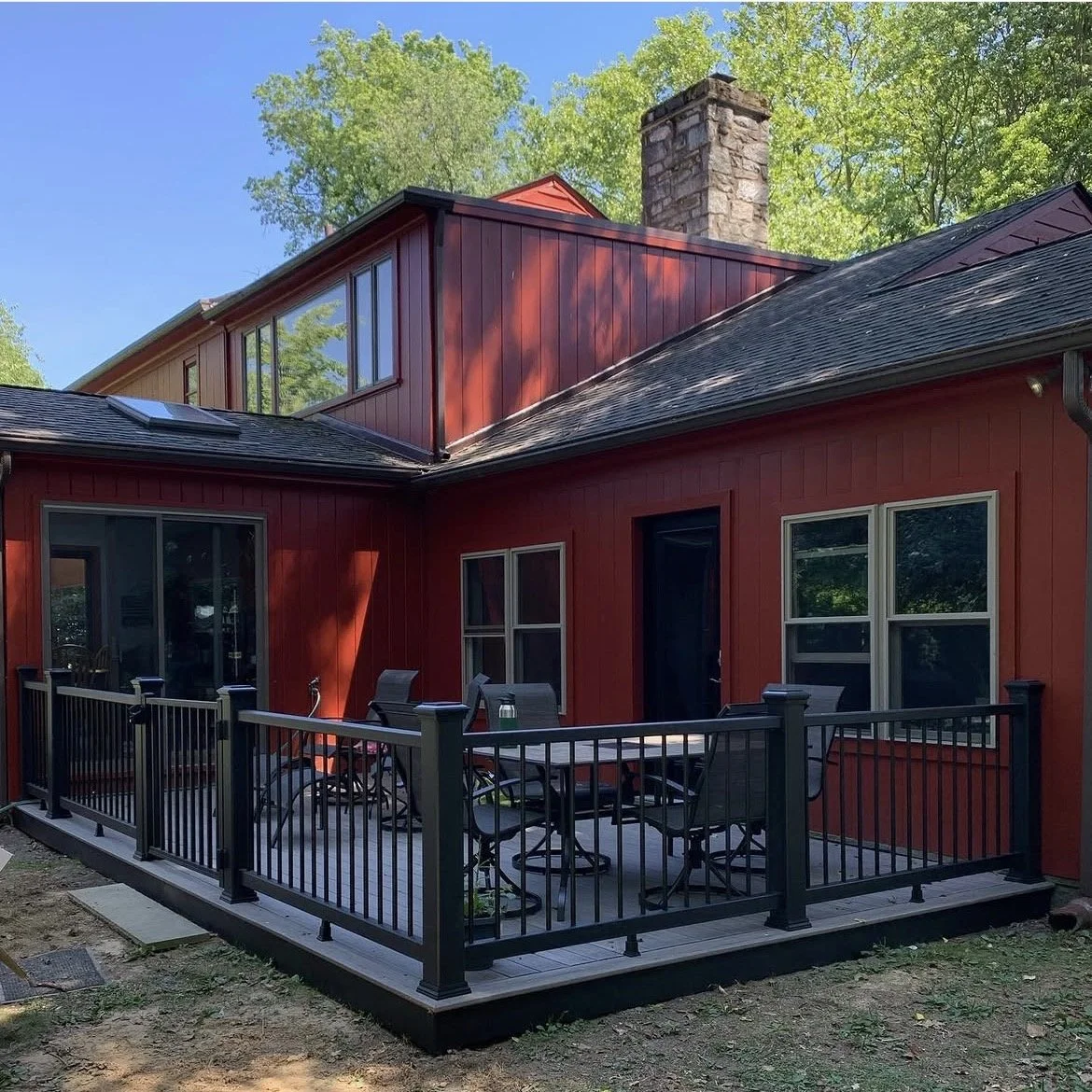Fresh paint on exterior of the house plus a beautiful new patio