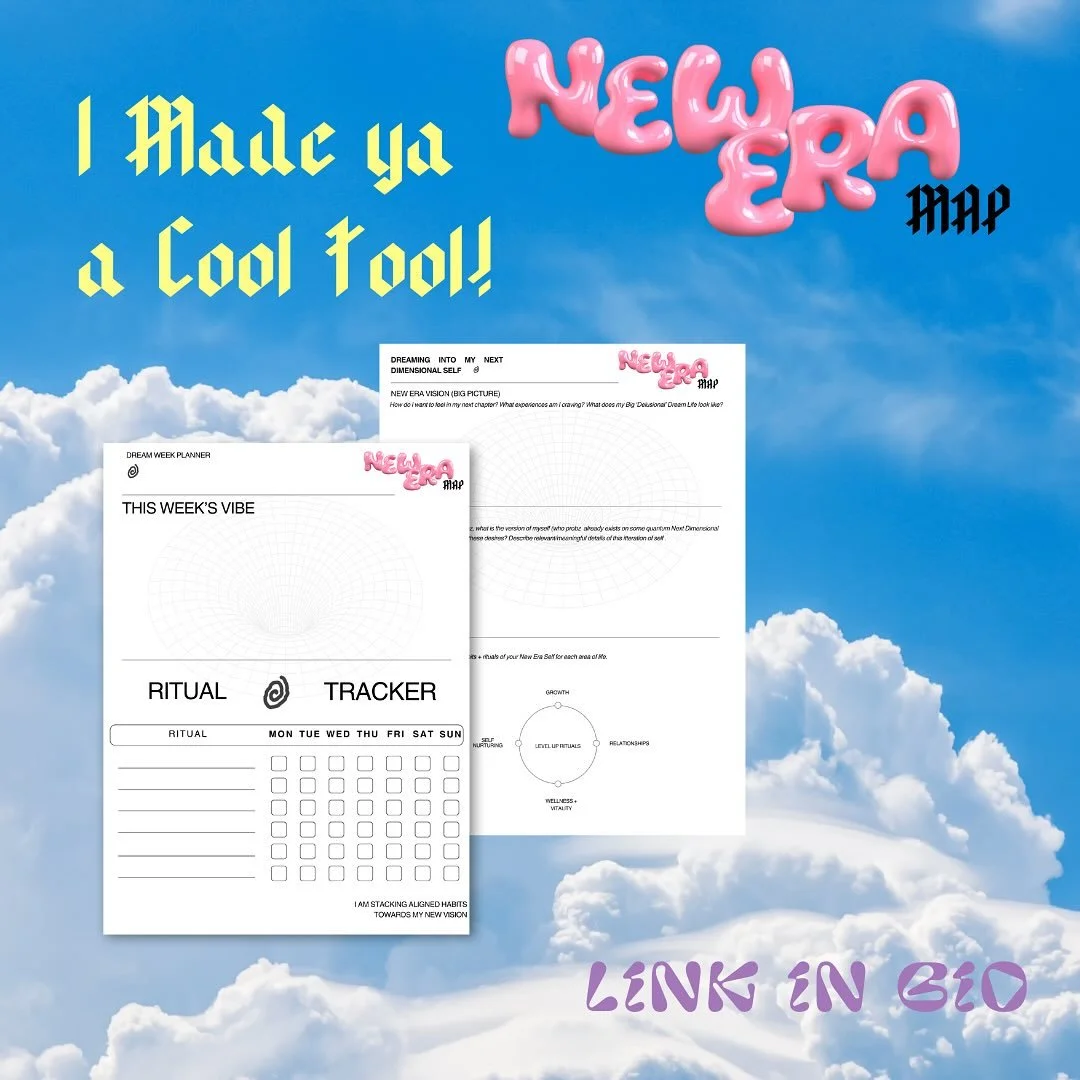 My first jewelry drop is IMMINENT and will be taking place this month (exact date will be announced v soon). In the meantime, I made you a gift! The NEW ERA SELF MAP is a tool for leveling up; for elevating yourself into your dream identity by gettin