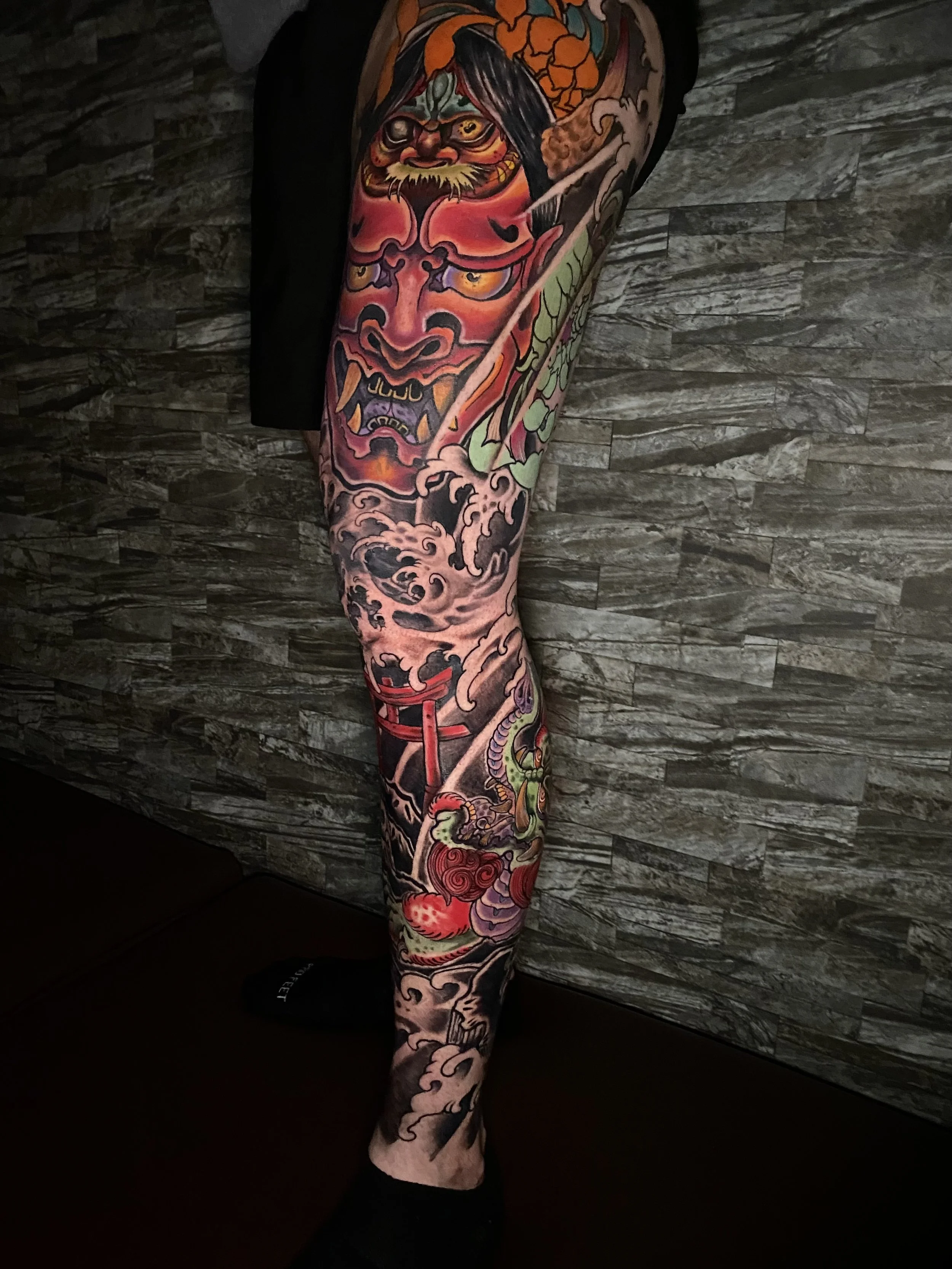 Hannya and baku japanese sleeve
