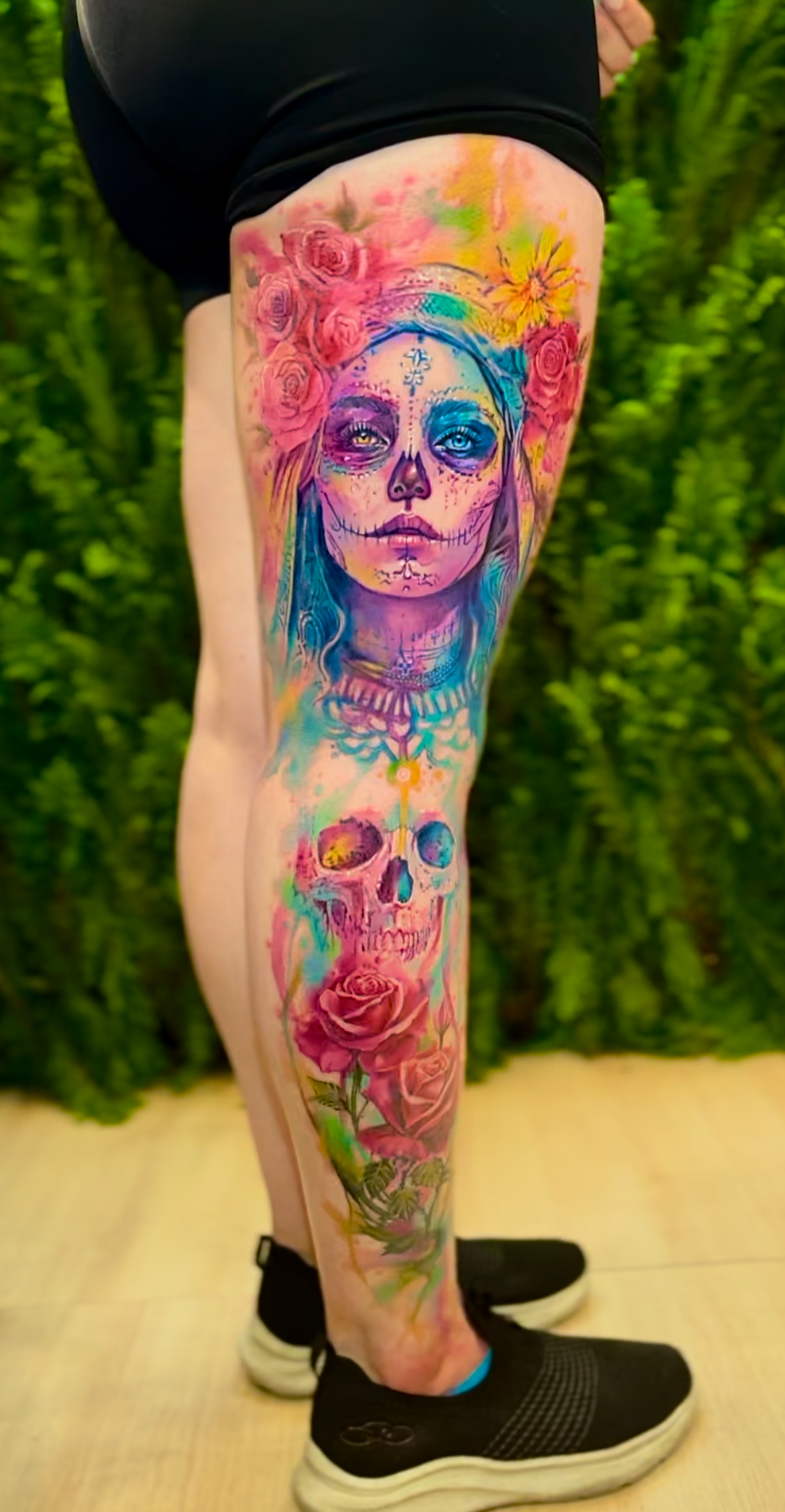 colored katrina and skull