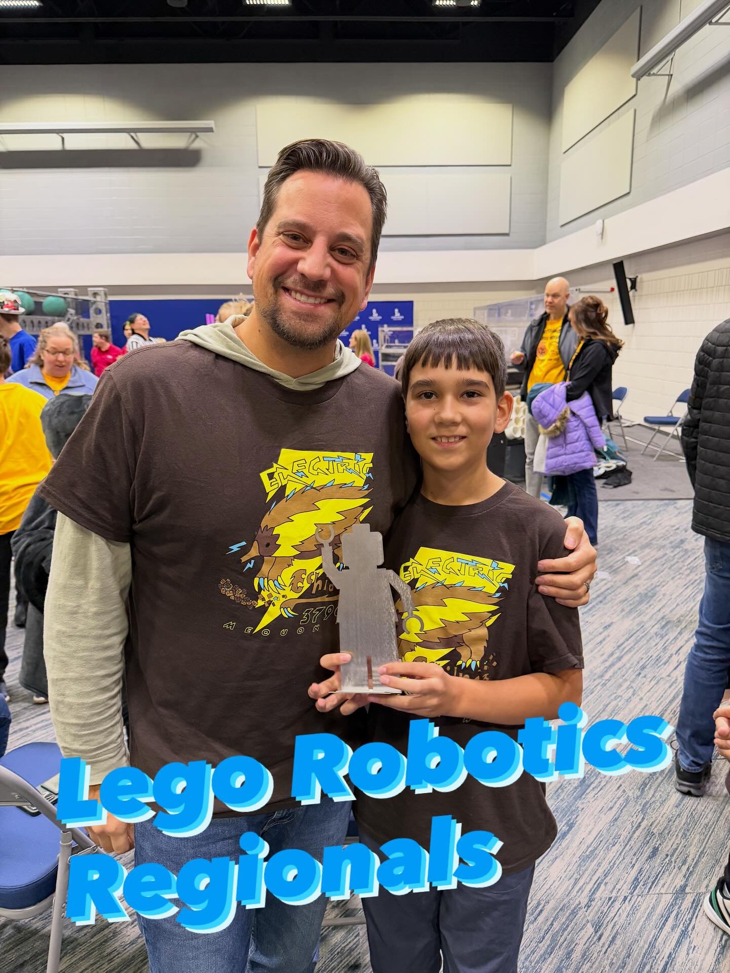 So proud of our Lego Robotics team, the Electric Echidnas, for winning the Engineering Excellence trophy and 2nd highest robotics score today at Regionals Competition!! 🤖🏆