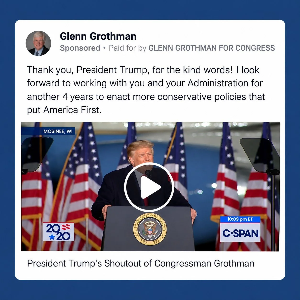 Glenn Grothman says he&rsquo;s fighting corruption in Washington. 

This Republican-led Congress has enabled what Citizens for Responsibility and Ethics in Washington (CREW) calls 𝘁𝗵𝗲 𝗺𝗼𝘀𝘁 𝗰𝗼𝗿𝗿𝘂𝗽𝘁 𝗮𝗱𝗺𝗶𝗻𝗶𝘀𝘁𝗿𝗮𝘁𝗶𝗼𝗻 𝗶𝗻 𝗔𝗺?