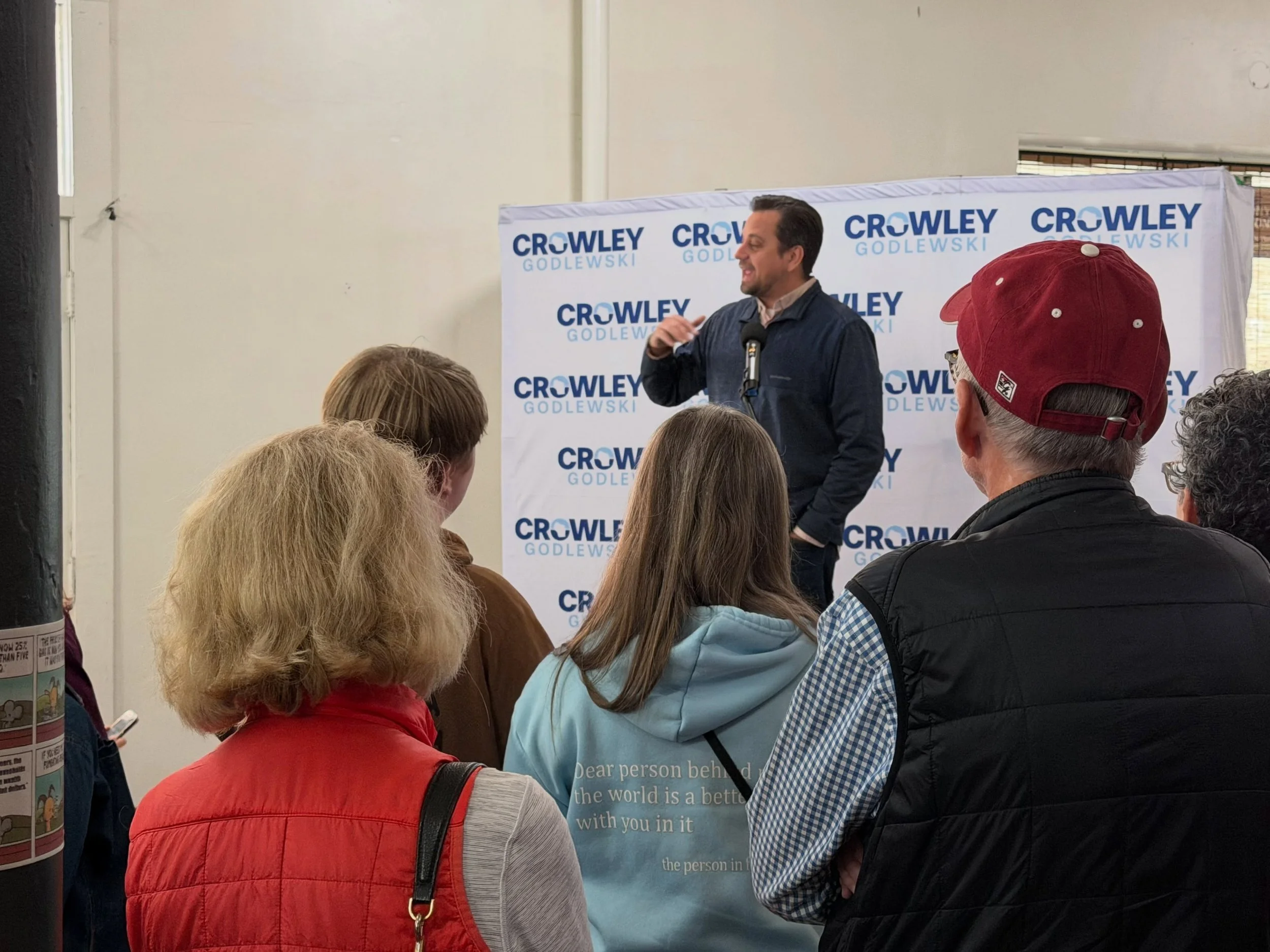 Thanks to everyone who joined us for a fired-up and hopeful #LetsGetToWork rally in Oshkosh this morning!

Great to stand with our next governor, @crowleyforwi , our statewide candidates, and outstanding legislative leaders Sen. Kristin Alfheim and R