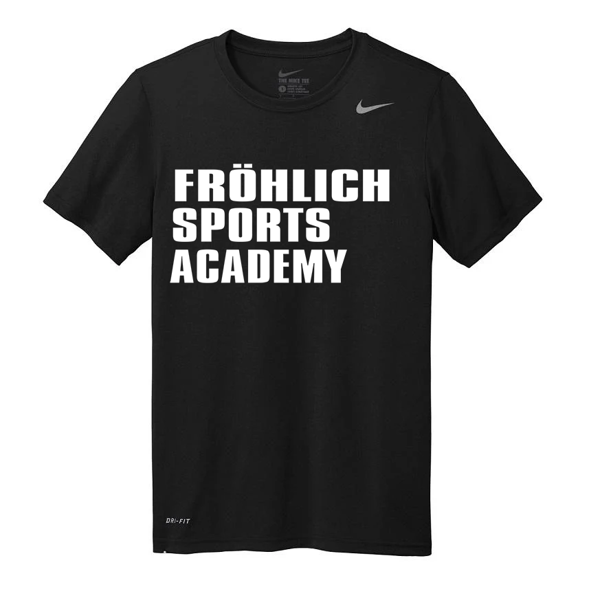 Black Tee - Frohlich Sports Academy ALL White.png