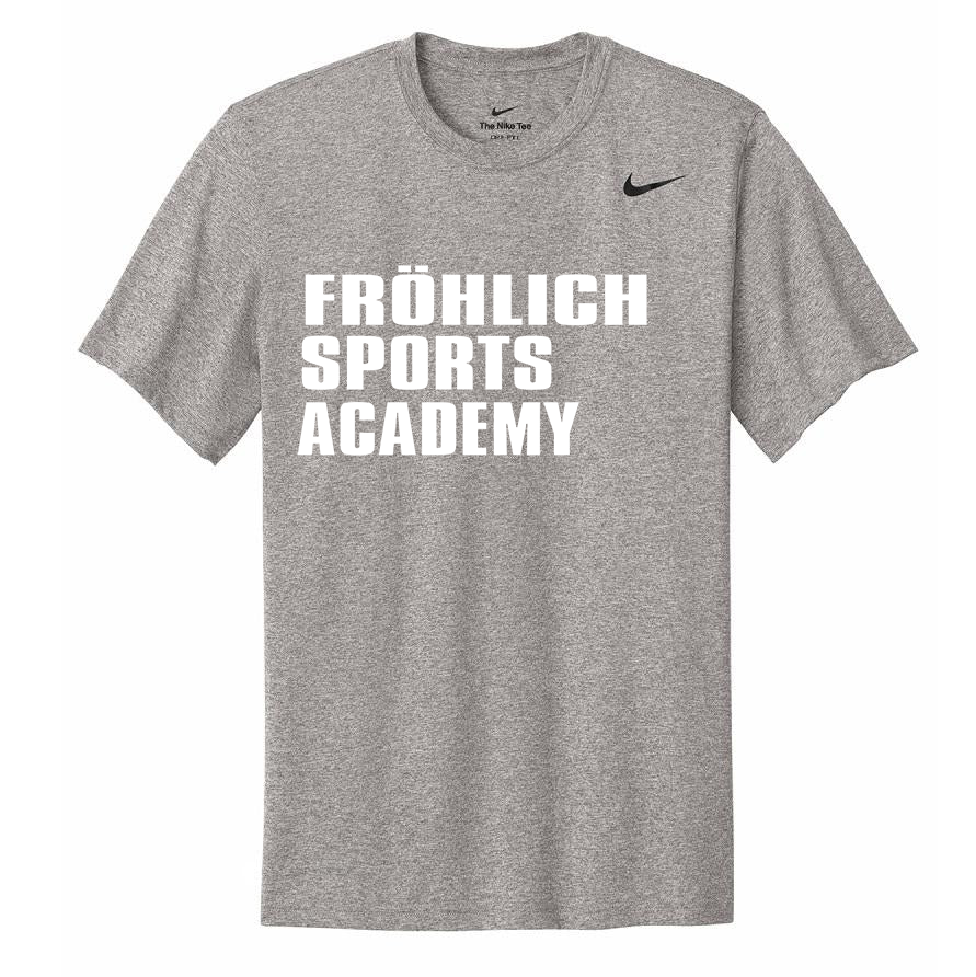 Grey Tee  White Frohlich Sports Academy.png